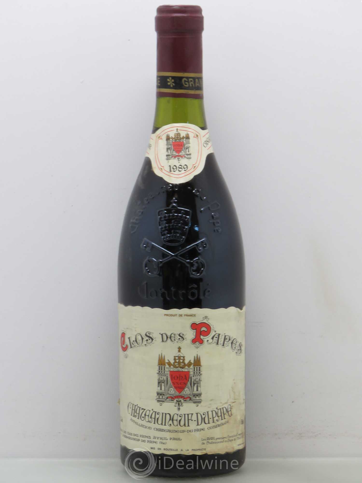 Châteauneuf-du-Pape Clos des Papes - Paul Avril 1989 - Lot de 1 bouteille - 0