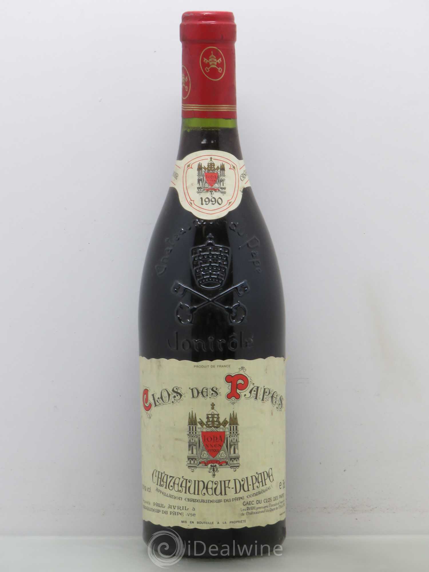 Châteauneuf-du-Pape Clos des Papes - Paul Avril 1990 - Lot de 1 bouteille - 0