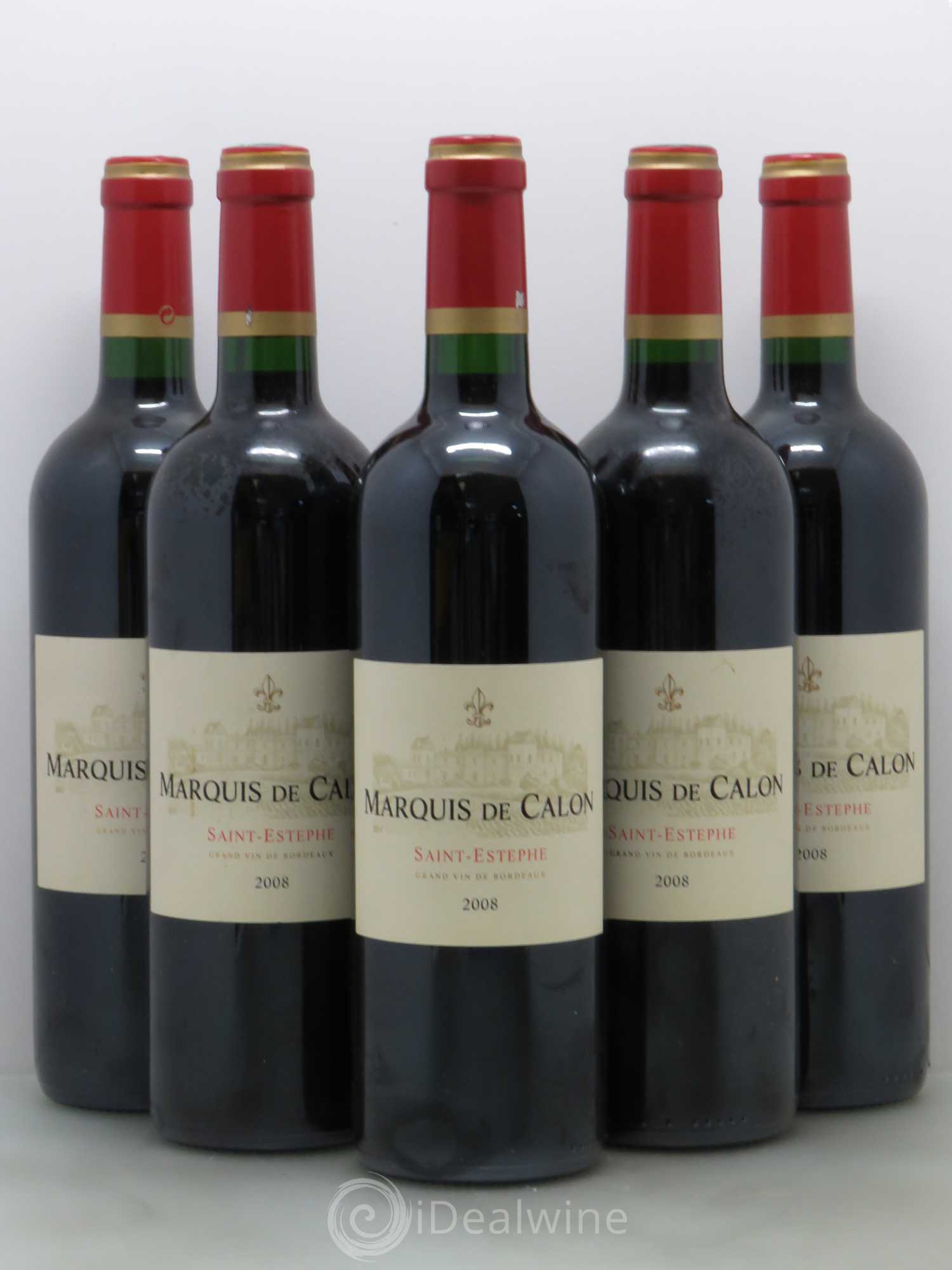 Bordeaux Marquis de Calon Saint Estèphe 2008 - Posten von 5 Flaschen - 0