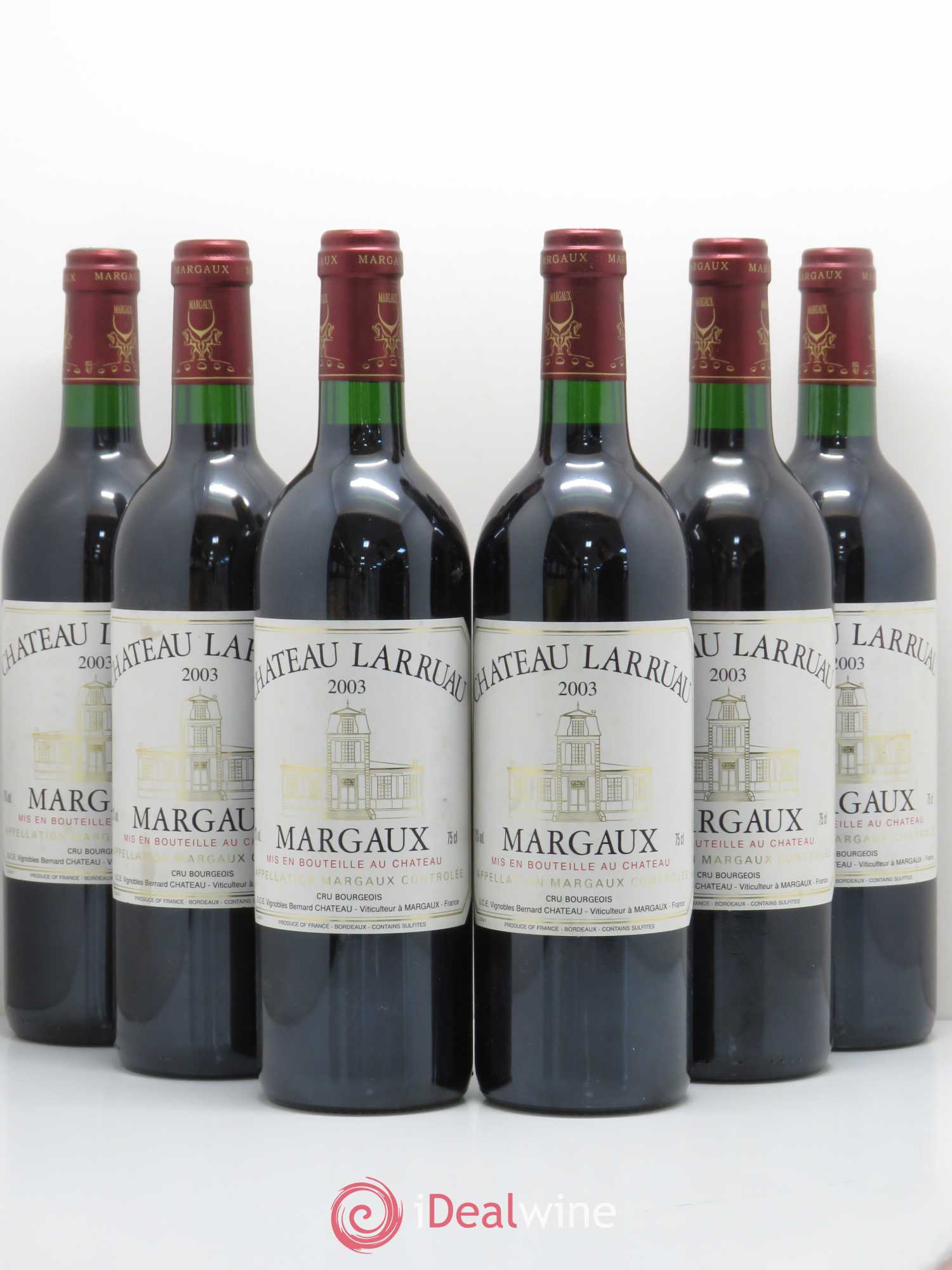 Château Larruau 2003 - Lot de 6 bouteilles - 0