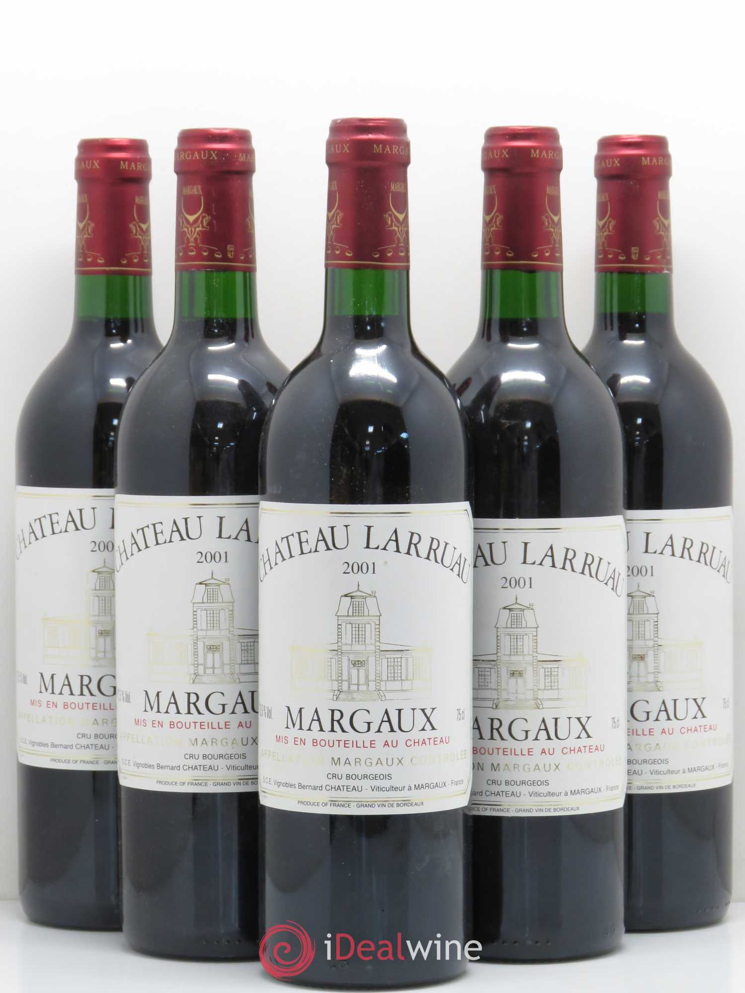 Château Larruau (sans prix de réserve) 2001 - Lot de 5 bouteilles - 0