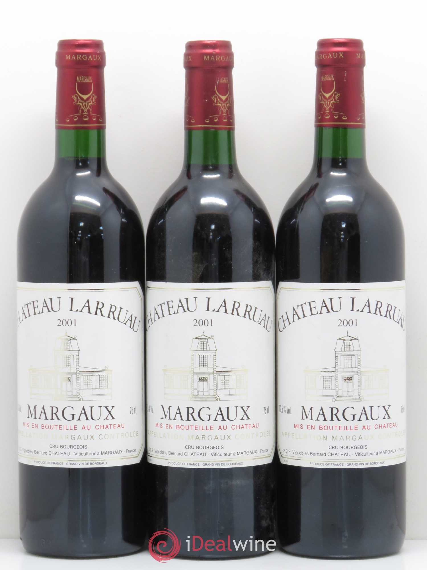 Château Larruau (sans prix de réserve) 2001 - Lot de 3 bouteilles - 0