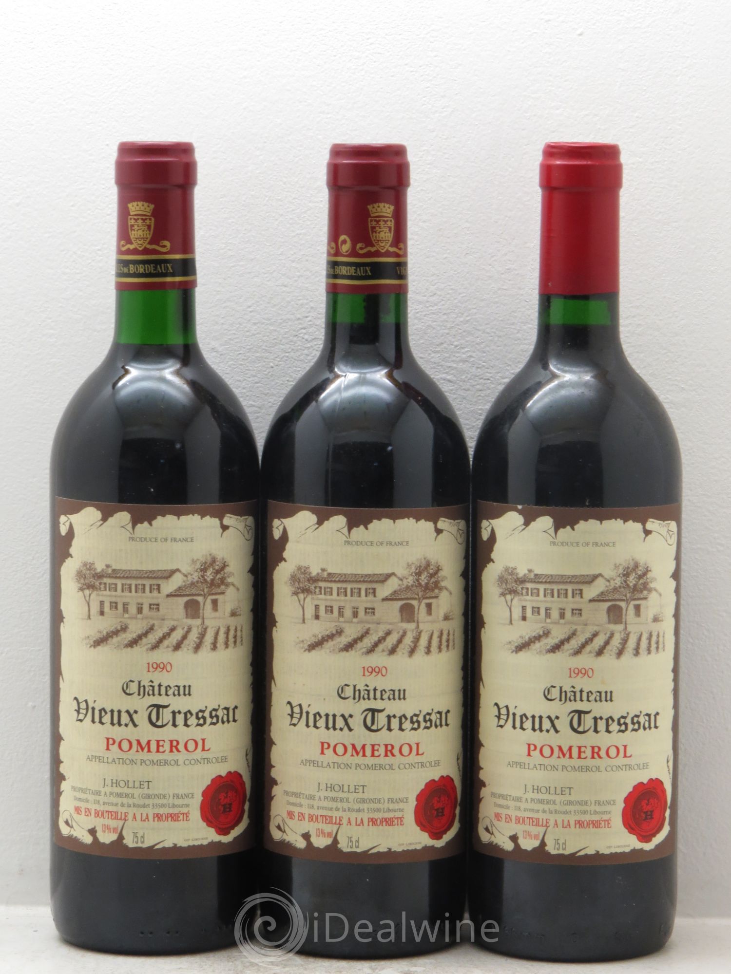 Pomerol Château Vieux Tressac 1990 - Posten von 3 Flaschen - 0
