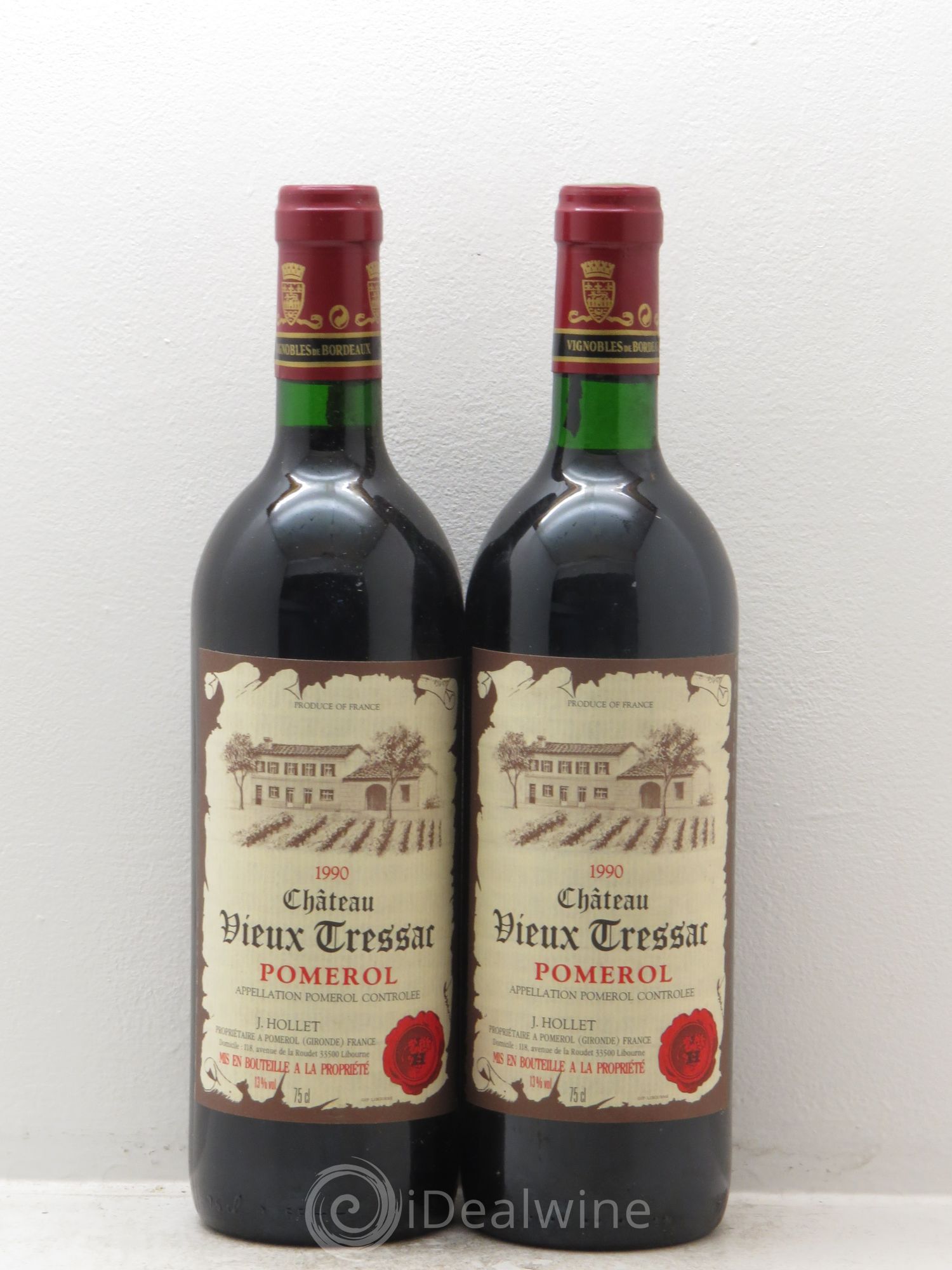 Pomerol Château Vieux Tressac 1990 - Posten von 2 Flaschen - 0