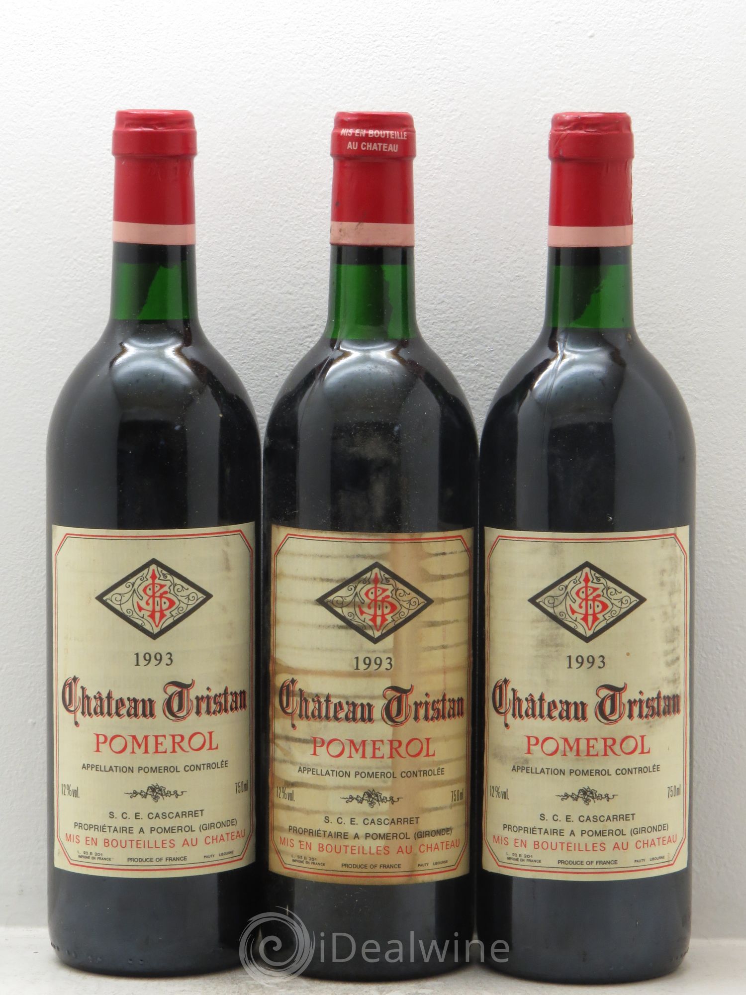 Château Tristan 1993 - Lot de 3 bouteilles - 0