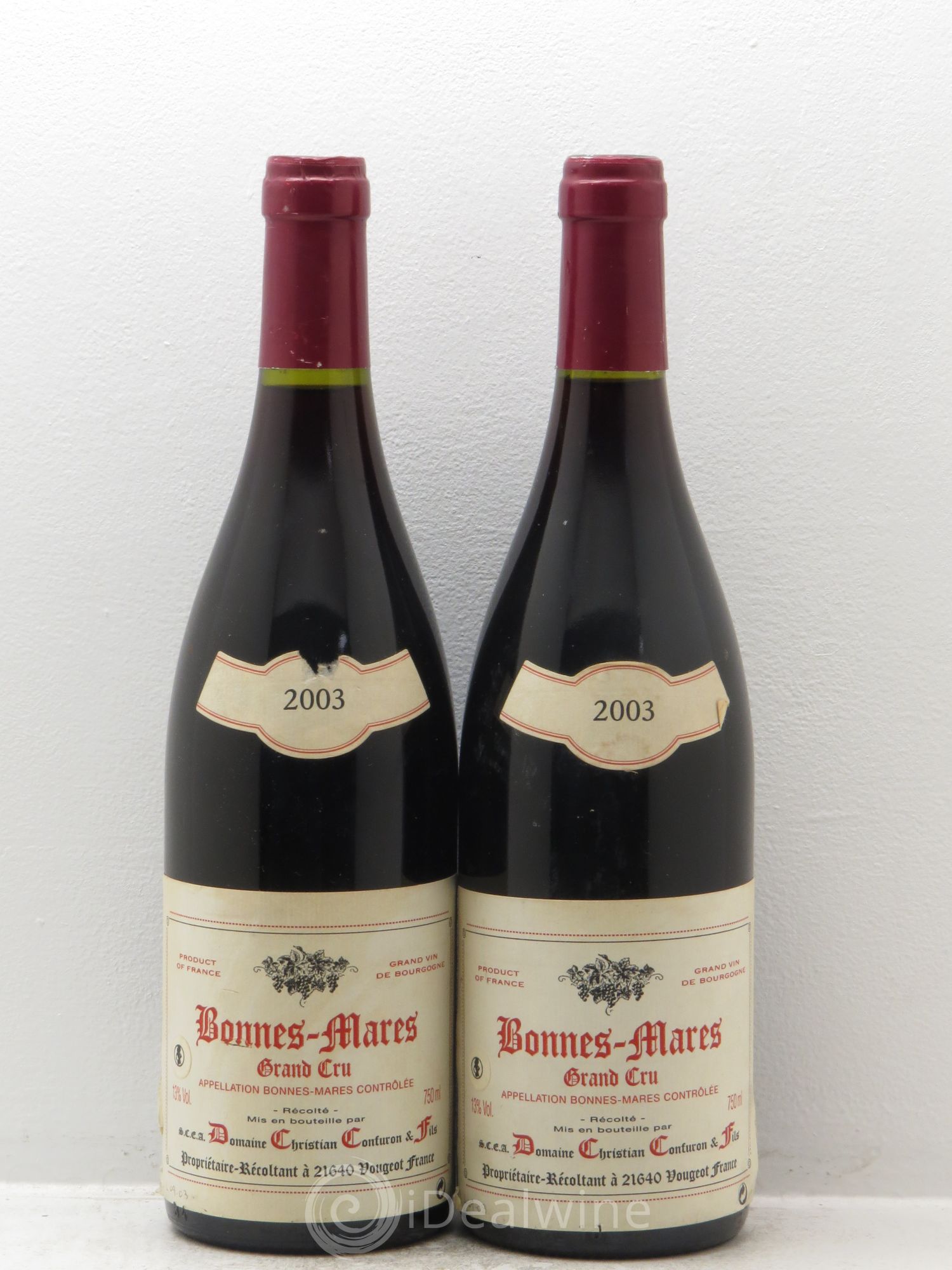 Bonnes-Mares Grand Cru Christian Confuron 2003 - Lot de 2 bouteilles - 0
