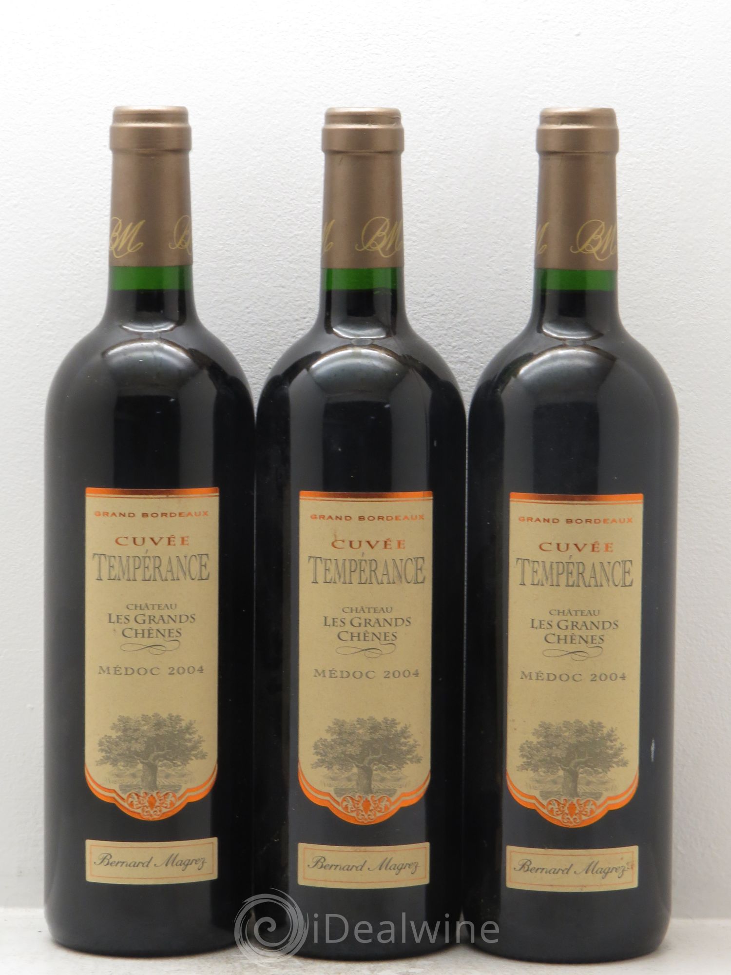 Médoc Cuvée Tempérance - Les Grands Chênes -B.Magrez 2004 - Posten von 3 Flaschen - 0