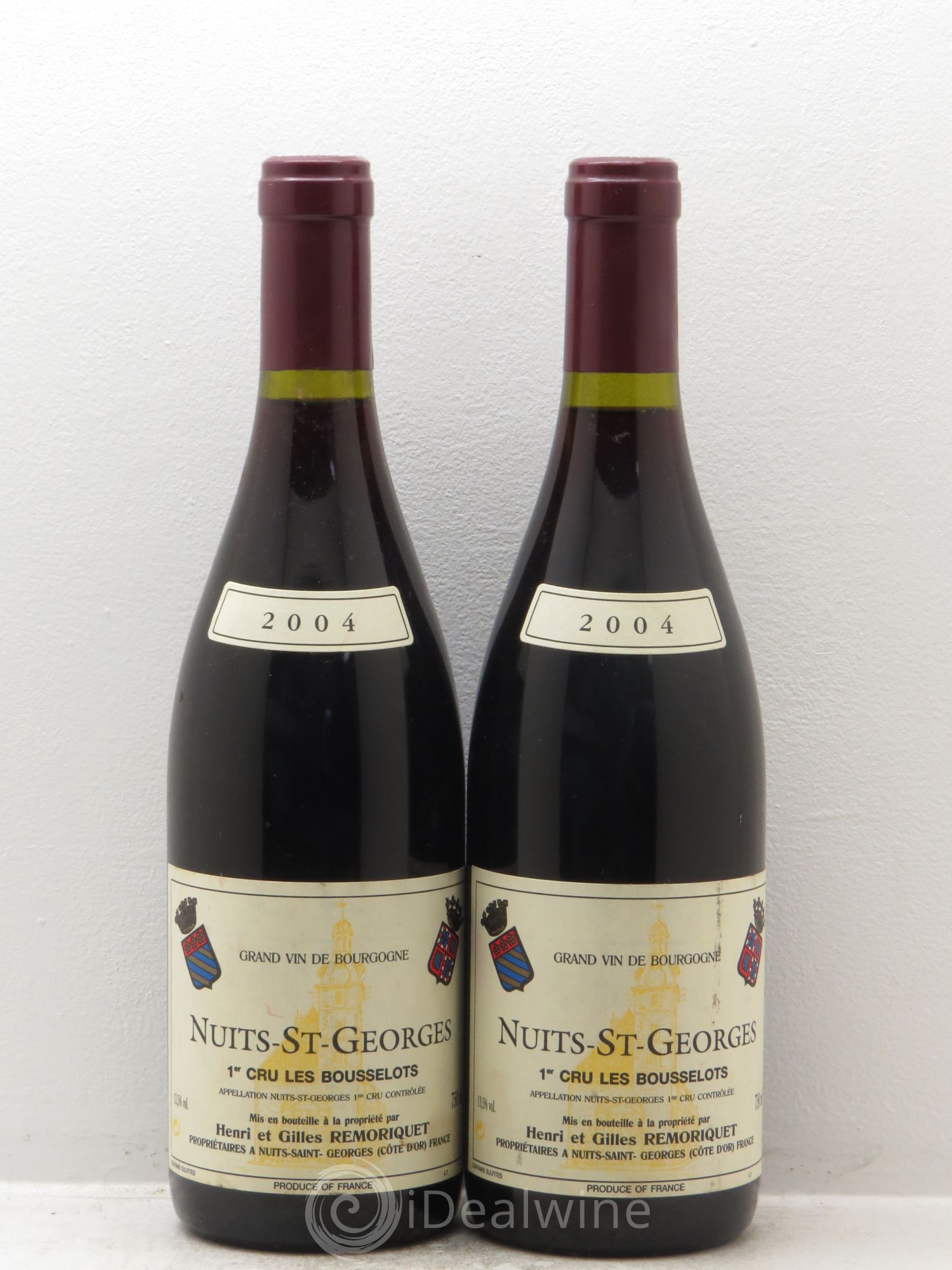 Nuits-Saint-Georges 1er Cru Les Bousselots Gilles Remoriquet 2004 - Lotto di 2 bottiglie - 0