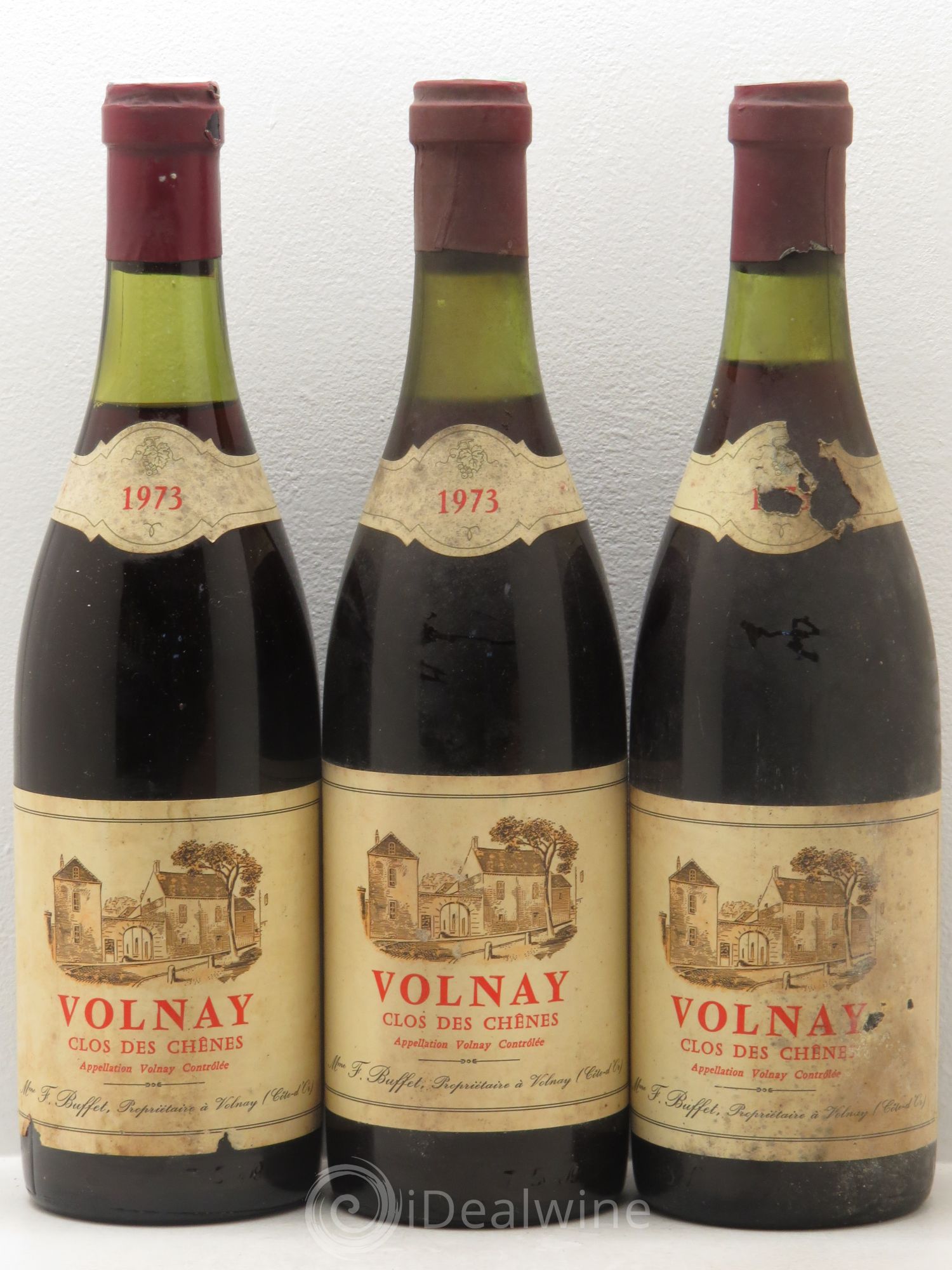 Volnay Clos des chenes Buffet (sans prix de réserve) 1973 - Posten von 3 Flaschen - 0