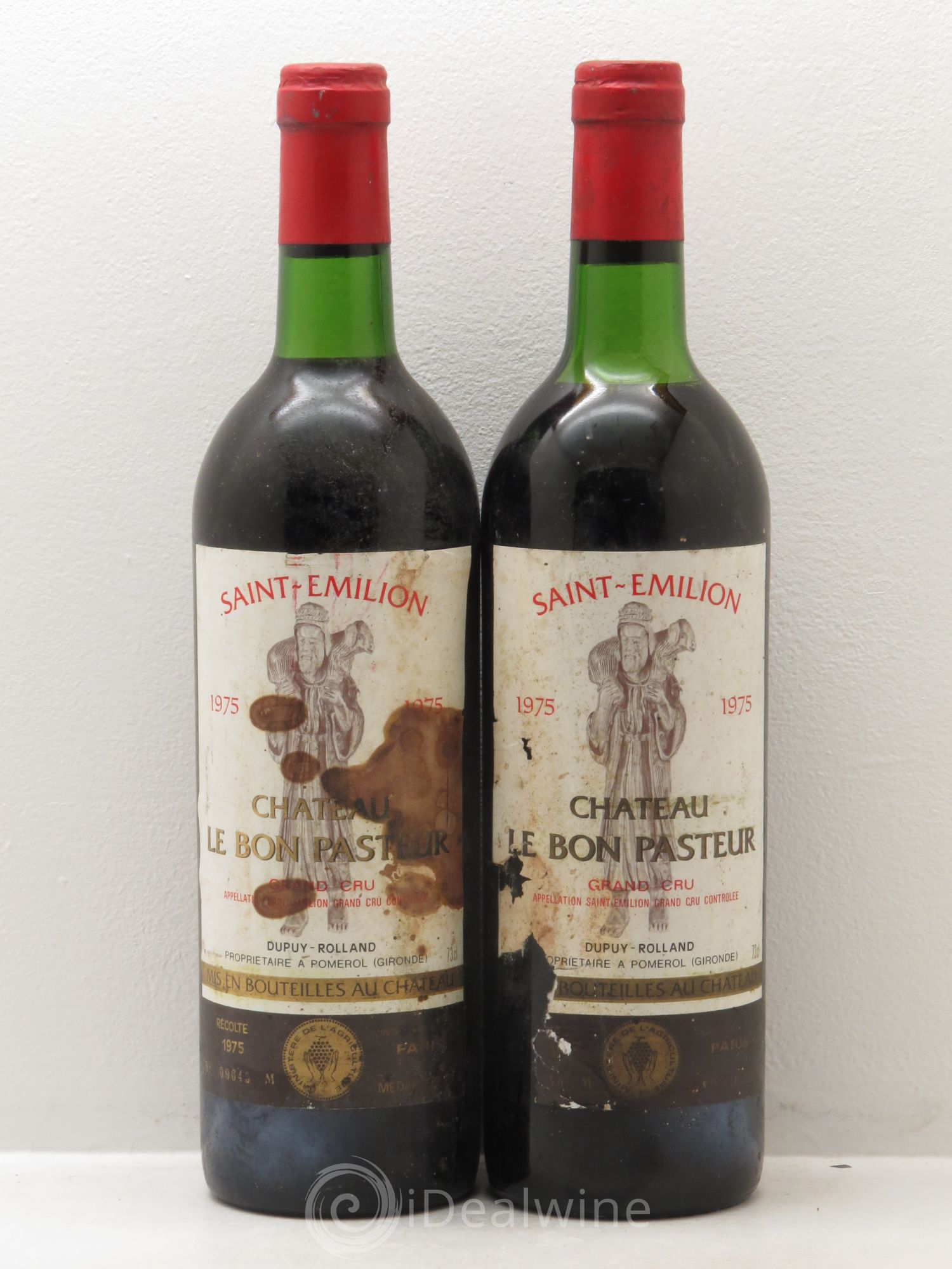 Château le Bon Pasteur 1975 - Lot de 2 bouteilles - 0