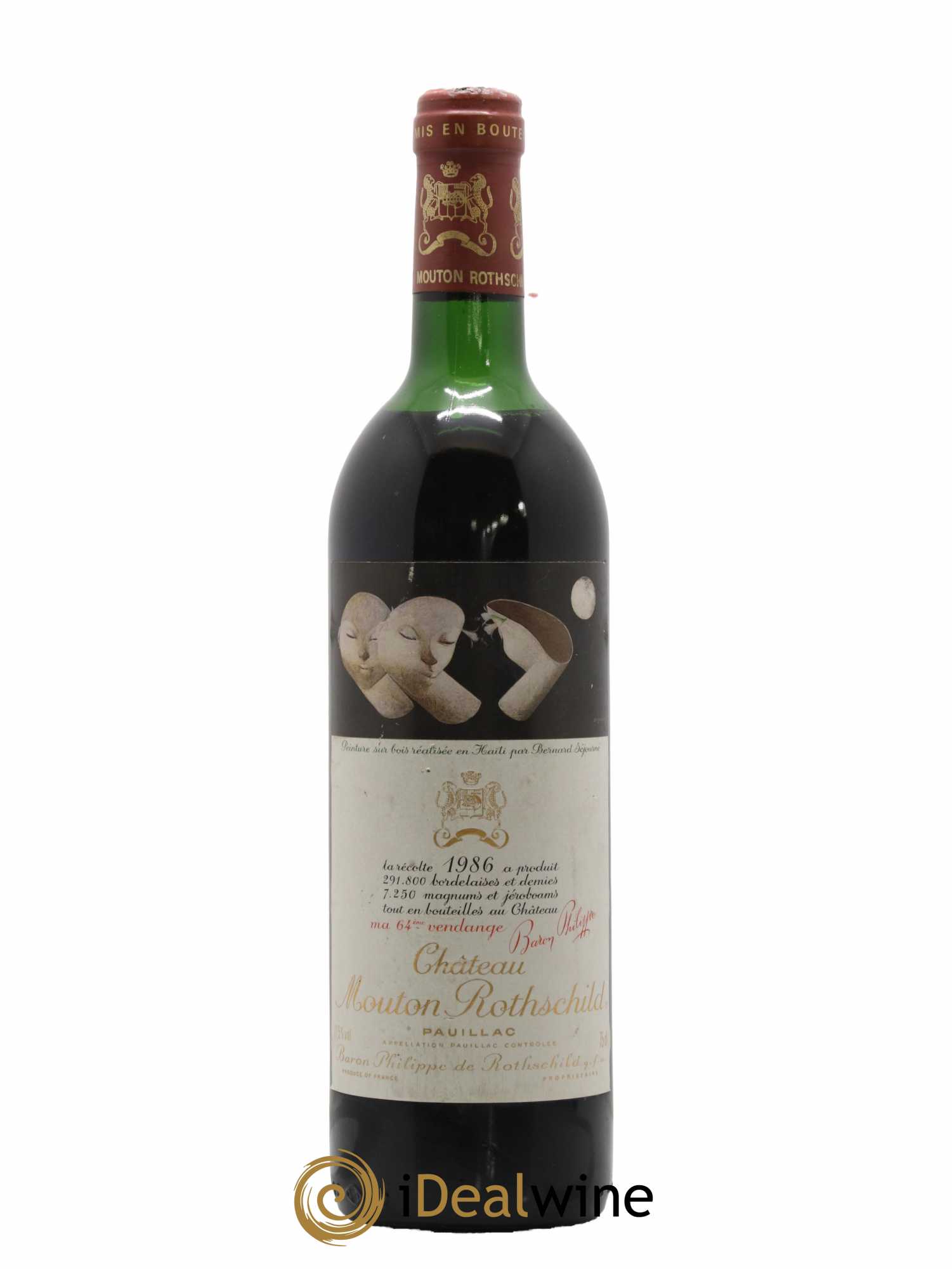 Château Mouton Rothschild 1er Grand Cru Classé 1986 - Lot de 1 bouteille - 0