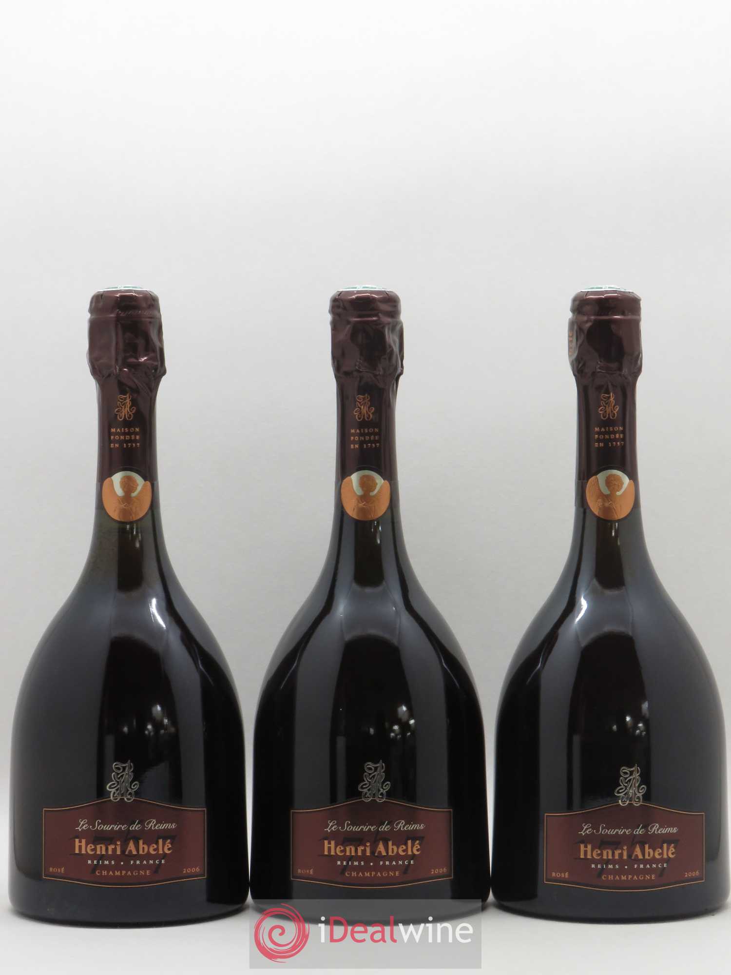 Champagne - Sourire de Reims Henri Abelé 2006 - Lot de 3 bouteilles - 0