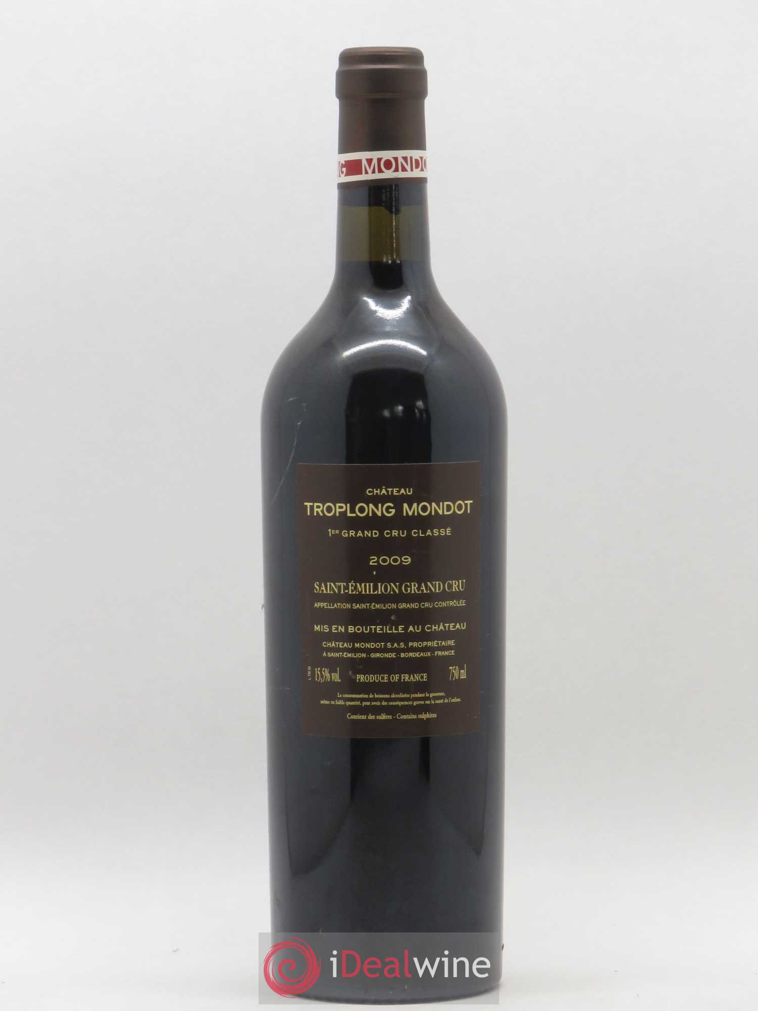 Château Troplong Mondot 1er Grand Cru Classé B 2009 - Lot de 1 bouteille - 1