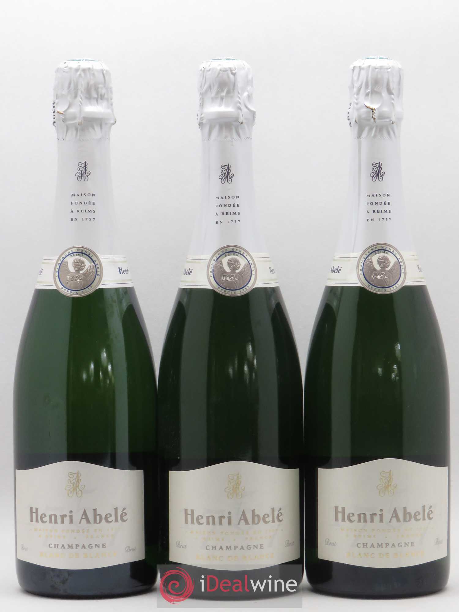 Champagne Blanc de Blancs Henri Abelé - Posten von 3 Flaschen - 0