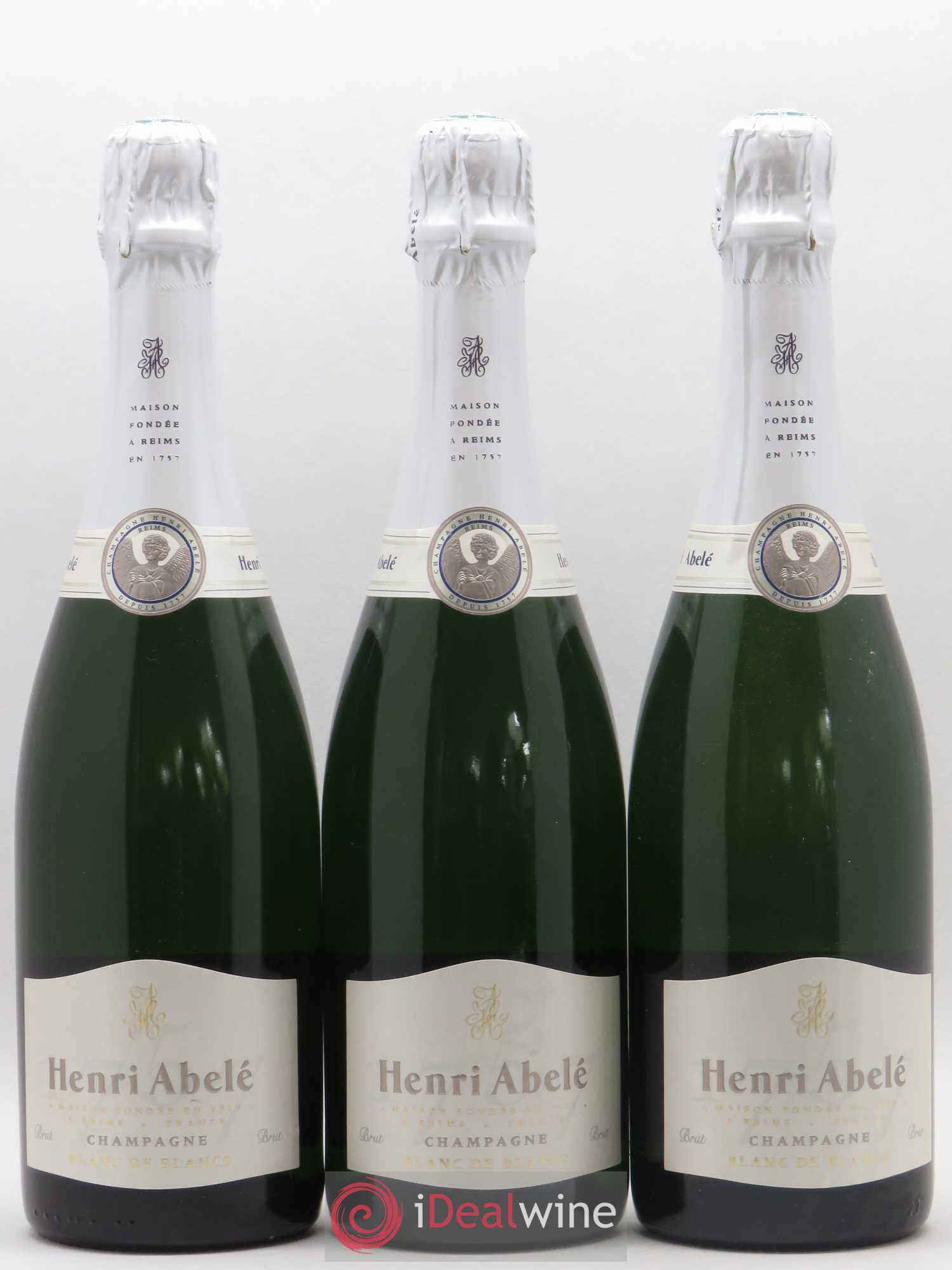 Champagne Blanc de Blancs Henri Abelé - Posten von 3 Flaschen - 0