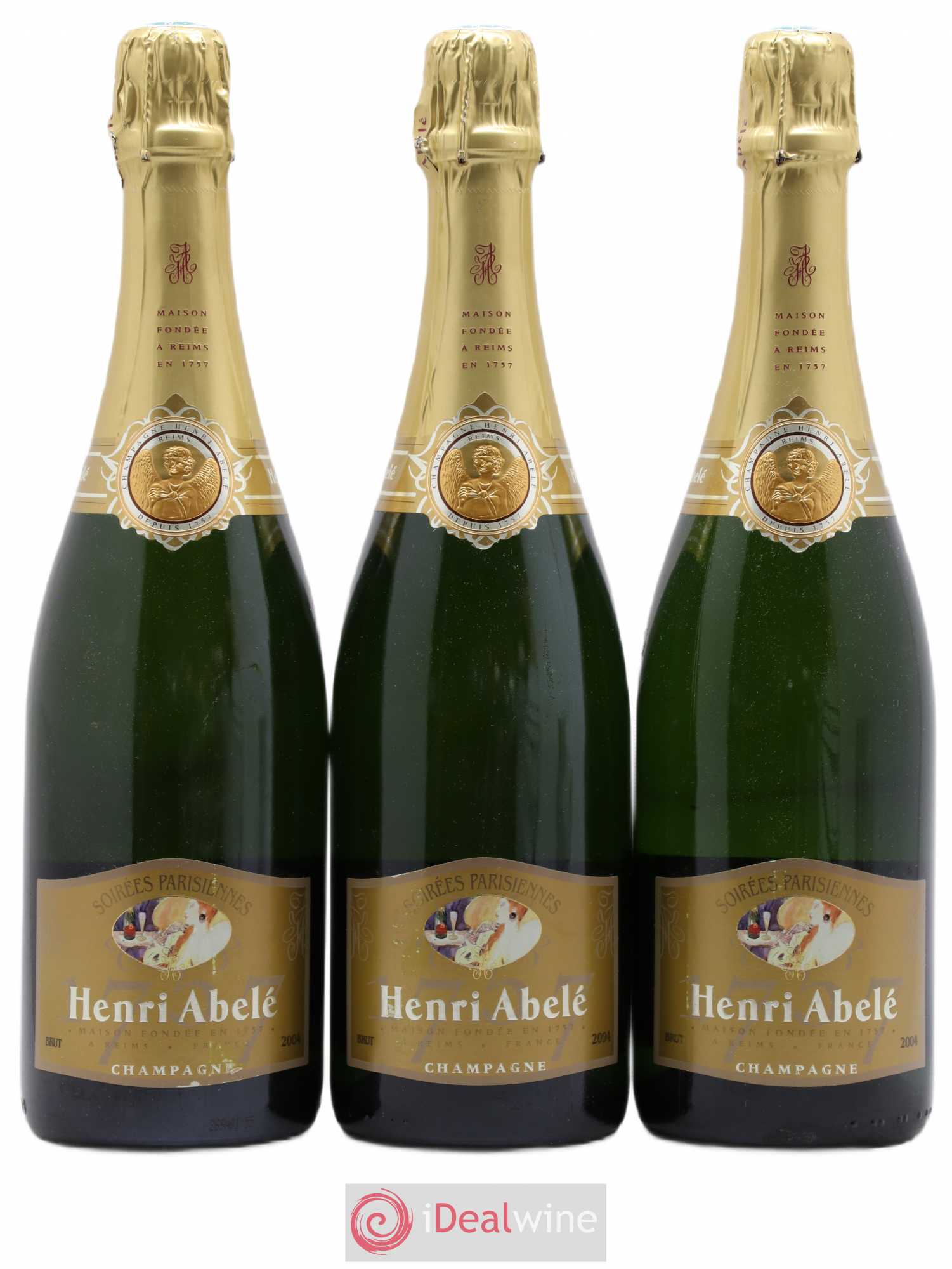 Champagne Soirées parisiennes Henri Abelé 2004 - Posten von 3 Flaschen - 0
