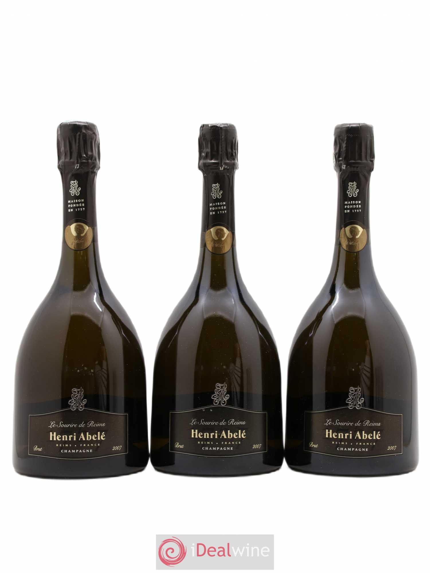 Champagne Sourire de Reims Henri Abelé 2007 - Posten von 3 Flaschen - 0