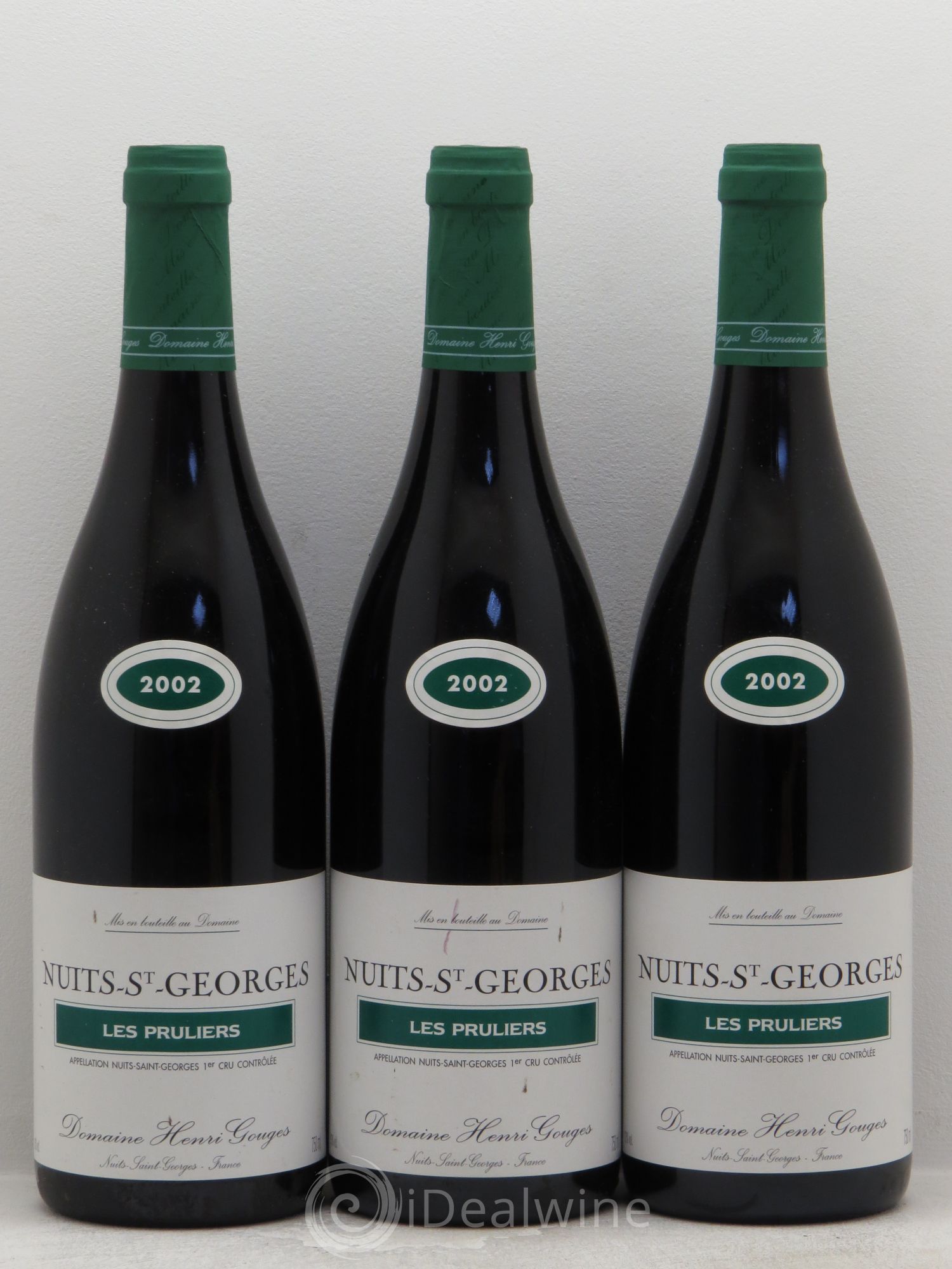 Nuits-Saint-Georges 1er Cru Les Pruliers Henri Gouges 2002 - Posten von 3 Flaschen - 0