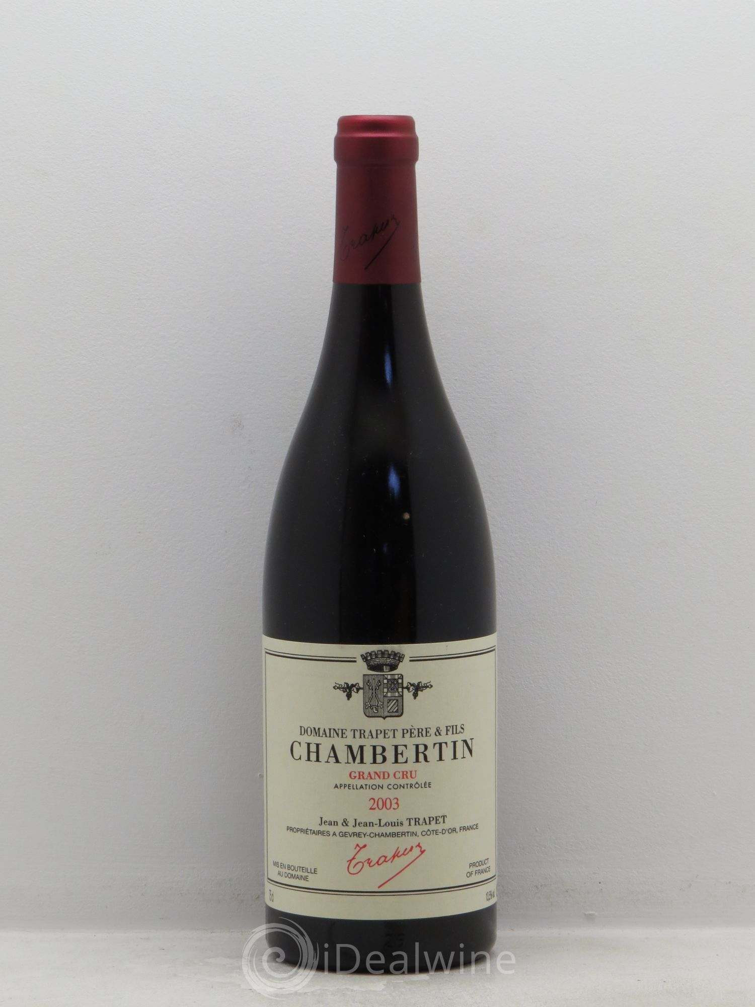 Chambertin Grand Cru Domaine Trapet 2003 - Lot de 1 bouteille - 0