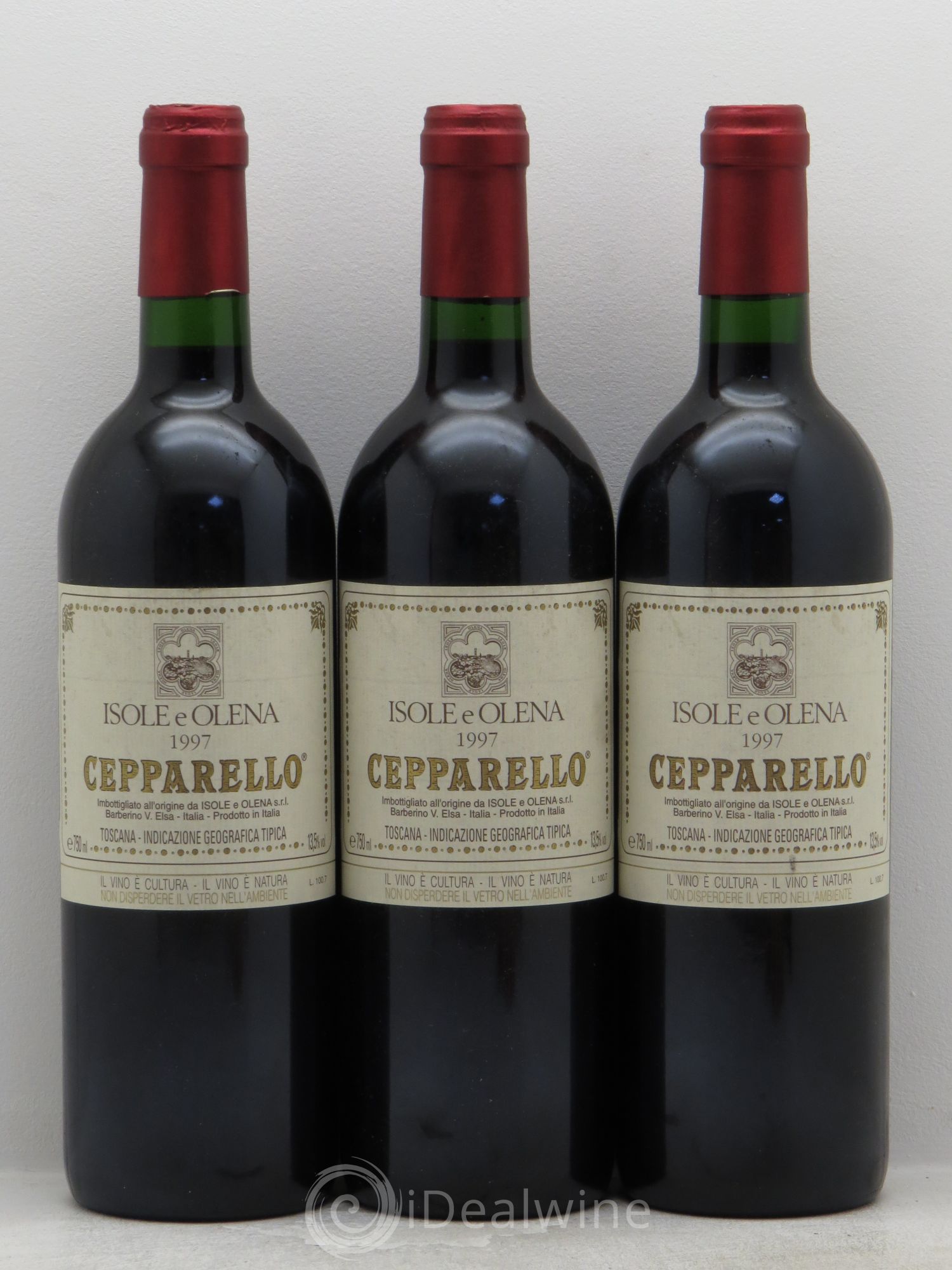 Toscana IGT Isole e Olena Cepparello 1997 - Lot de 3 bouteilles - 0