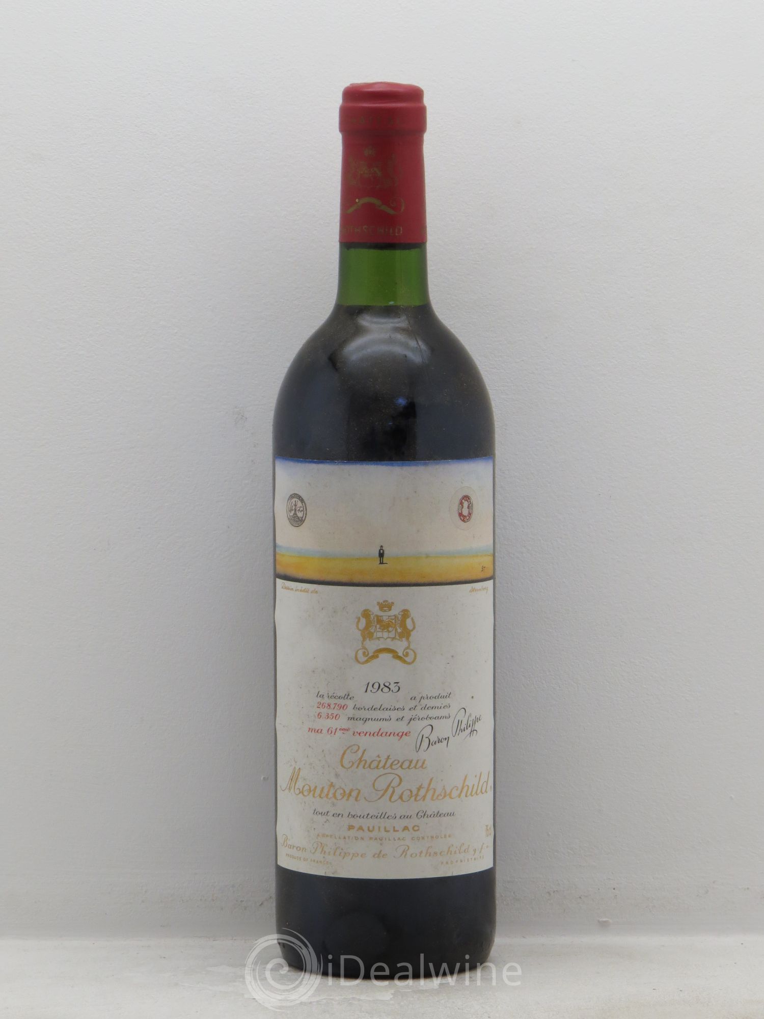 Château Mouton Rothschild 1er Grand Cru Classé 1983 - Lot de 1 bouteille - 0