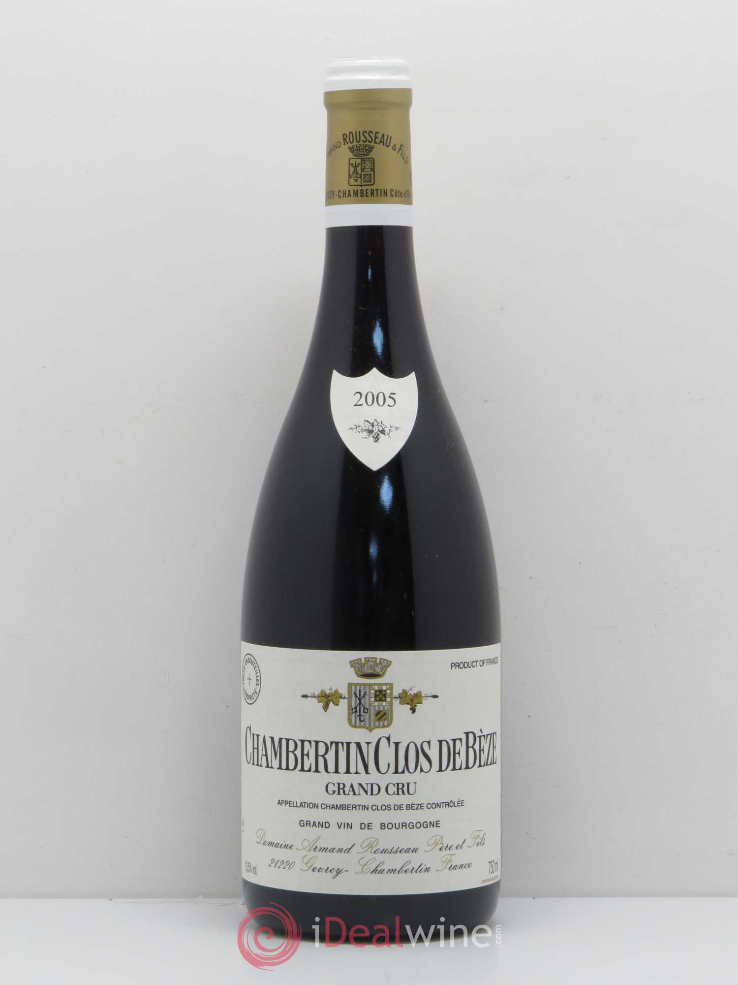 Chambertin Clos de Bèze Grand Cru Armand Rousseau (Domaine) 2005 - Lot de 1 bouteille - 0