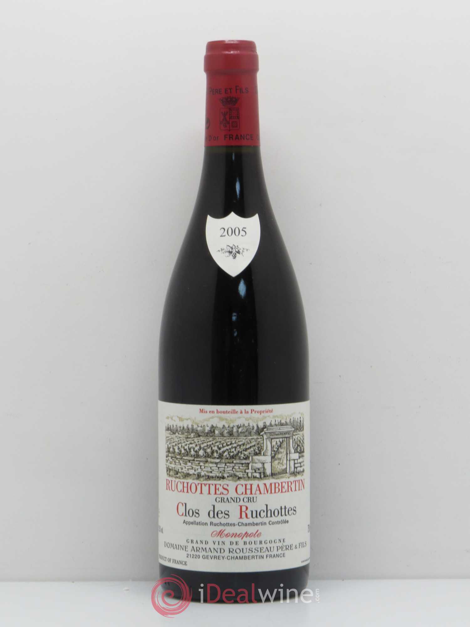 Ruchottes-Chambertin Grand Cru Clos des Ruchottes Armand Rousseau (Domaine) 2005 - Lot de 1 bouteille - 0