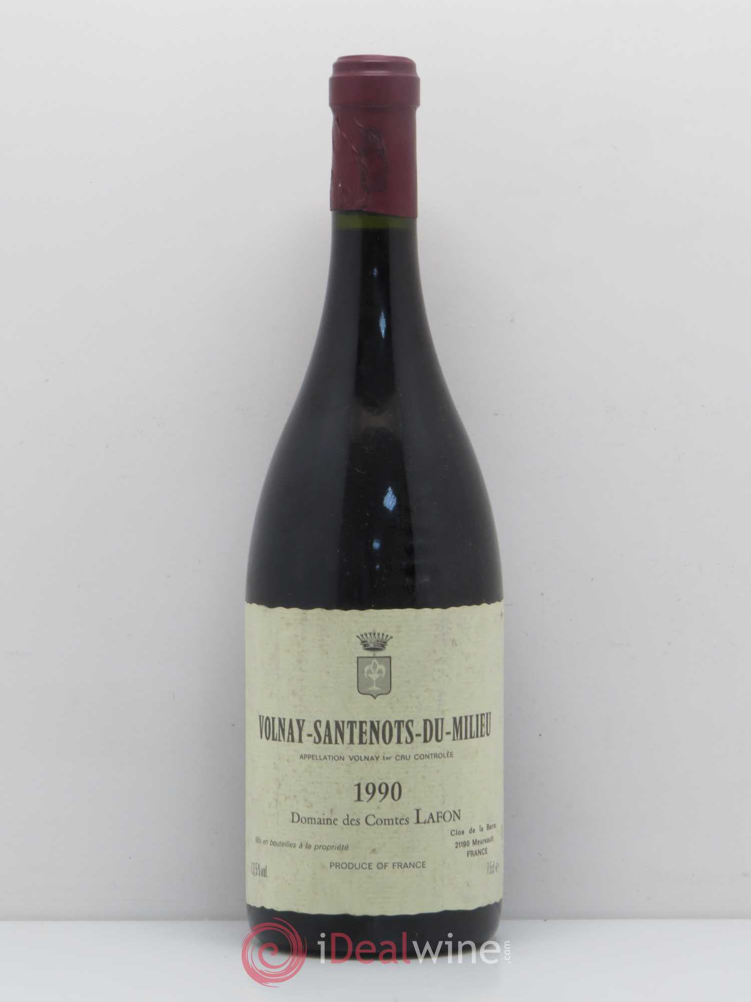 Volnay 1er Cru Santenots du Milieu Comtes Lafon (Domaine des) 1990 - Lot de 1 bouteille - 0