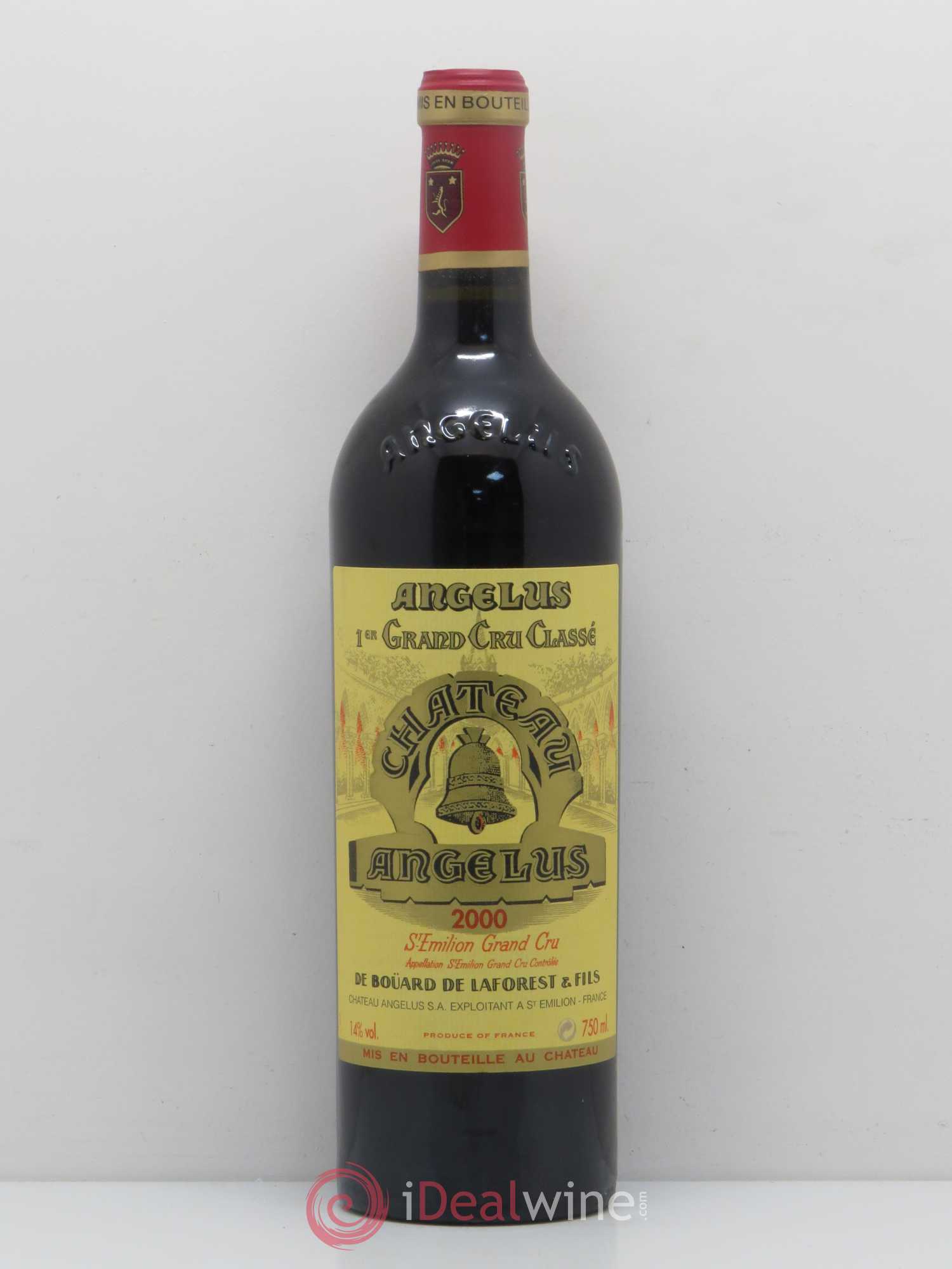 Château Angélus 1er Grand Cru Classé A 2000 - Lot de 1 bouteille - 0