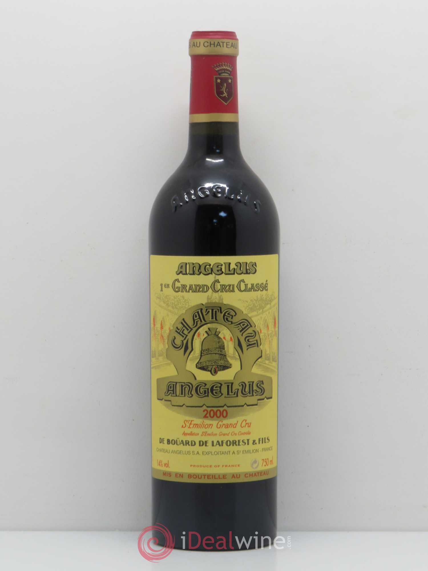 Château Angélus 1er Grand Cru Classé A 2000 - Lot de 1 bouteille - 0