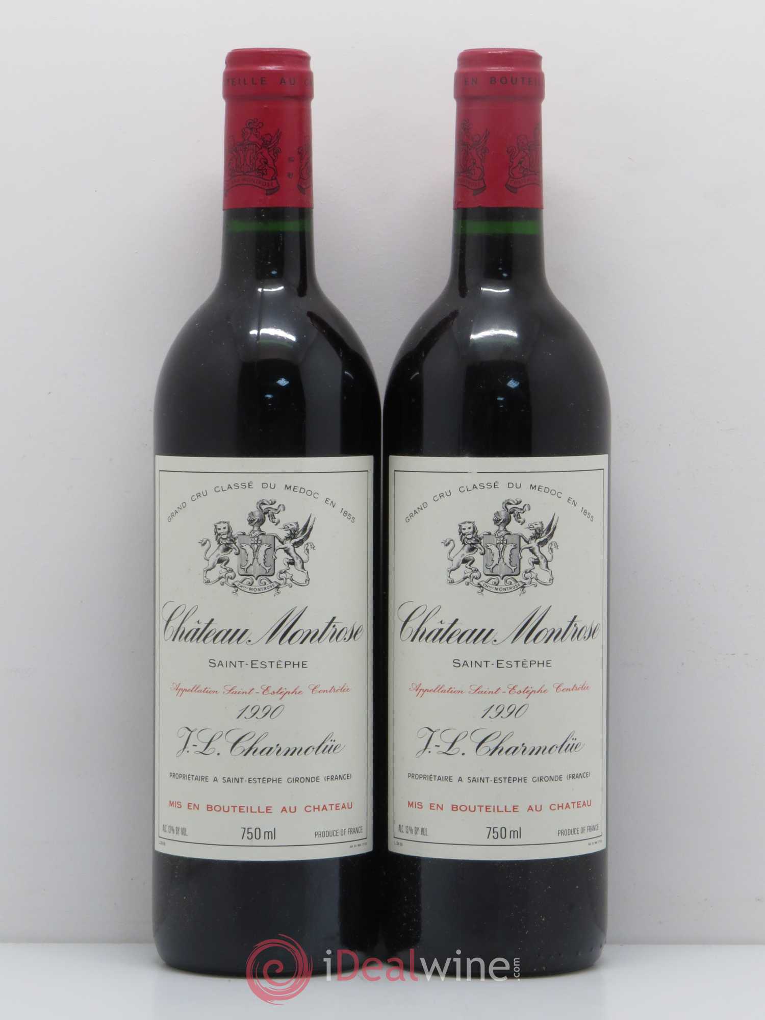 Château Montrose 2ème Grand Cru Classé 1990 - Lot de 2 bouteilles - 0