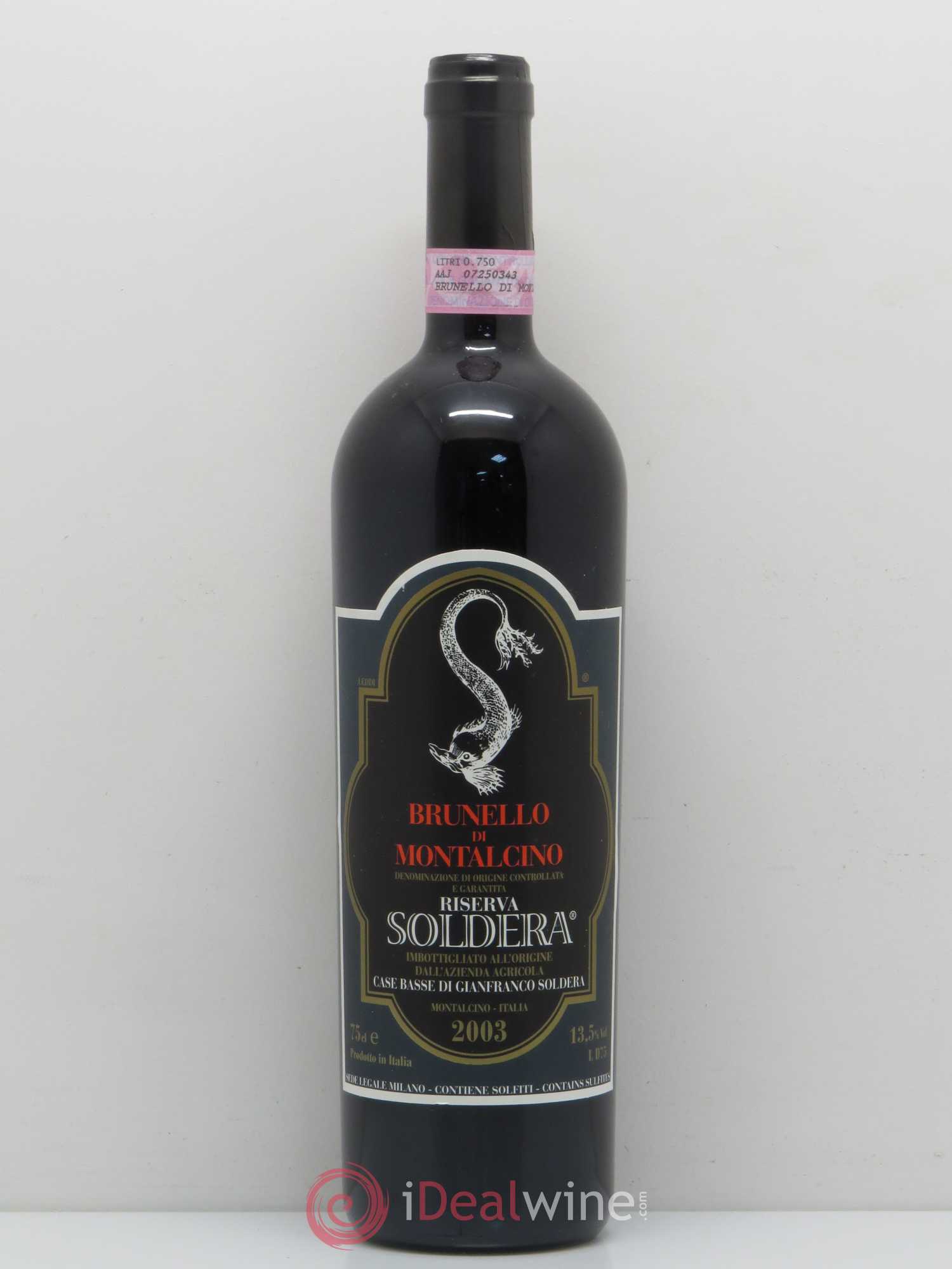 Brunello di Montalcino Riserva Case basse di Gianfranco Soldera 2003 - Lot de 1 bouteille - 0