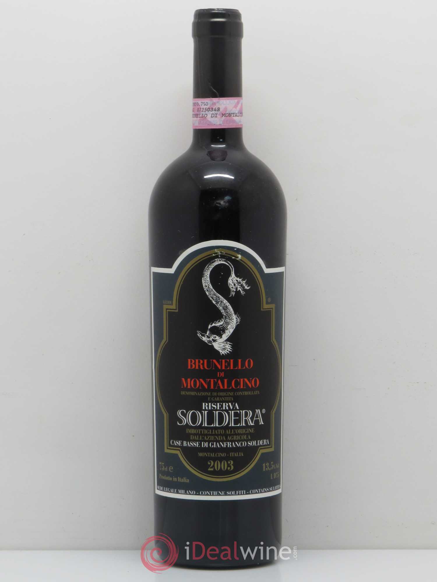 Brunello di Montalcino DOCG Riserva Case basse di Gianfranco Soldera 2003 - Posten von 1 Flasche - 0