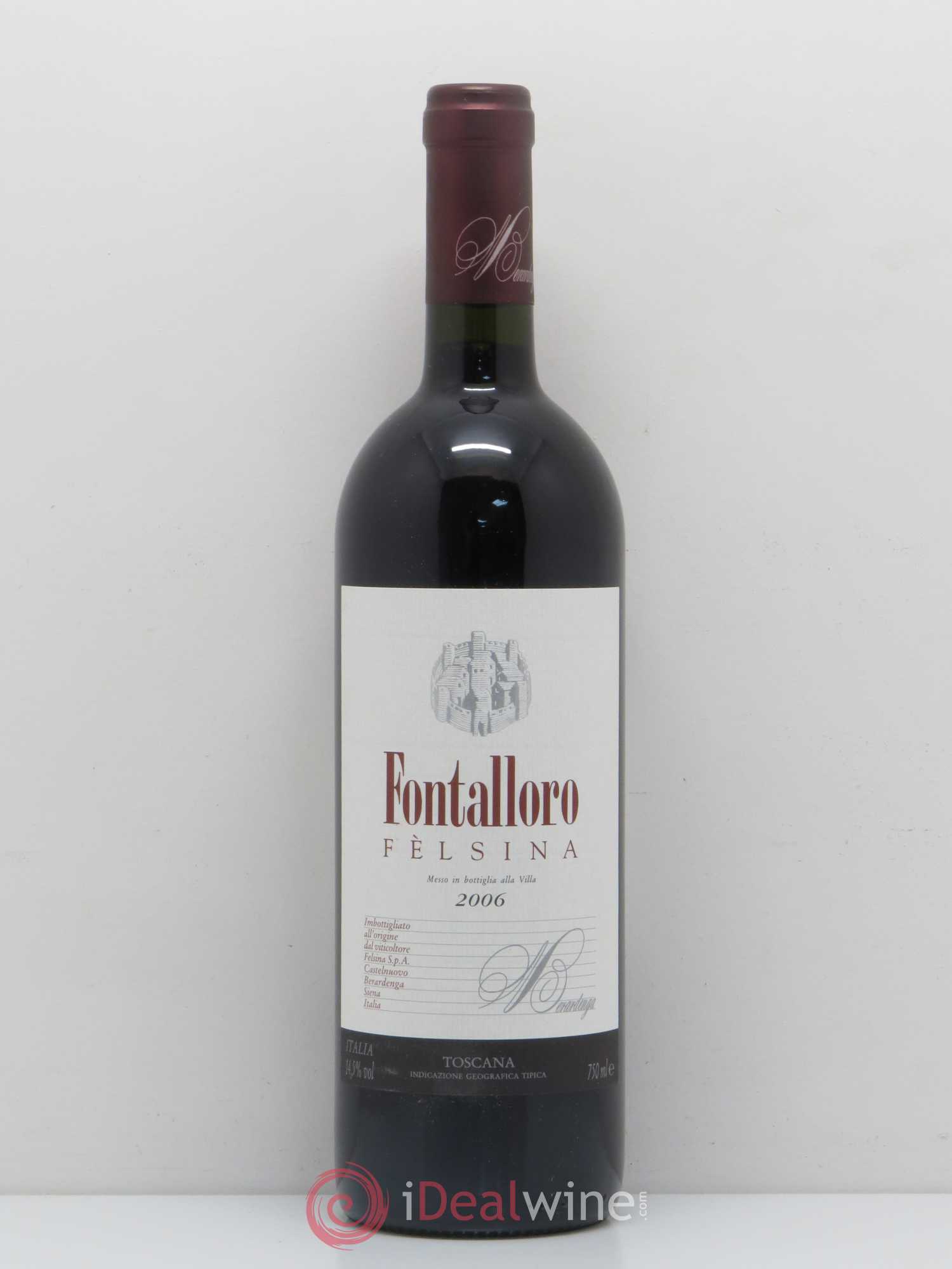 Toscana IGT Fontalloro Felsina Berardenga 2006 - Posten von 1 Flasche - 0
