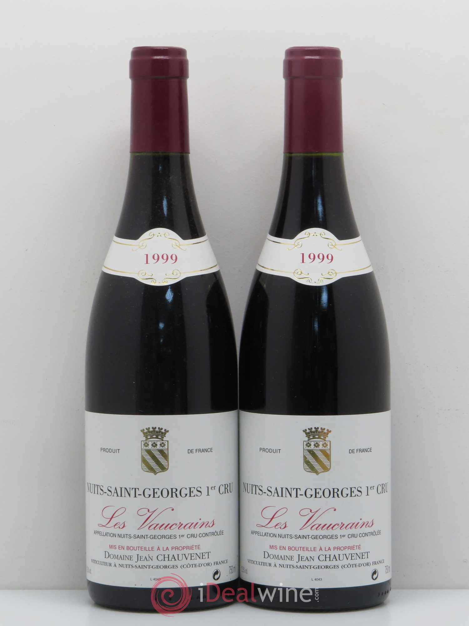 Nuits-Saint-Georges 1er Cru Les Vaucrains Domaine Jean Chauvenet 1999 - Posten von 2 Flaschen - 0