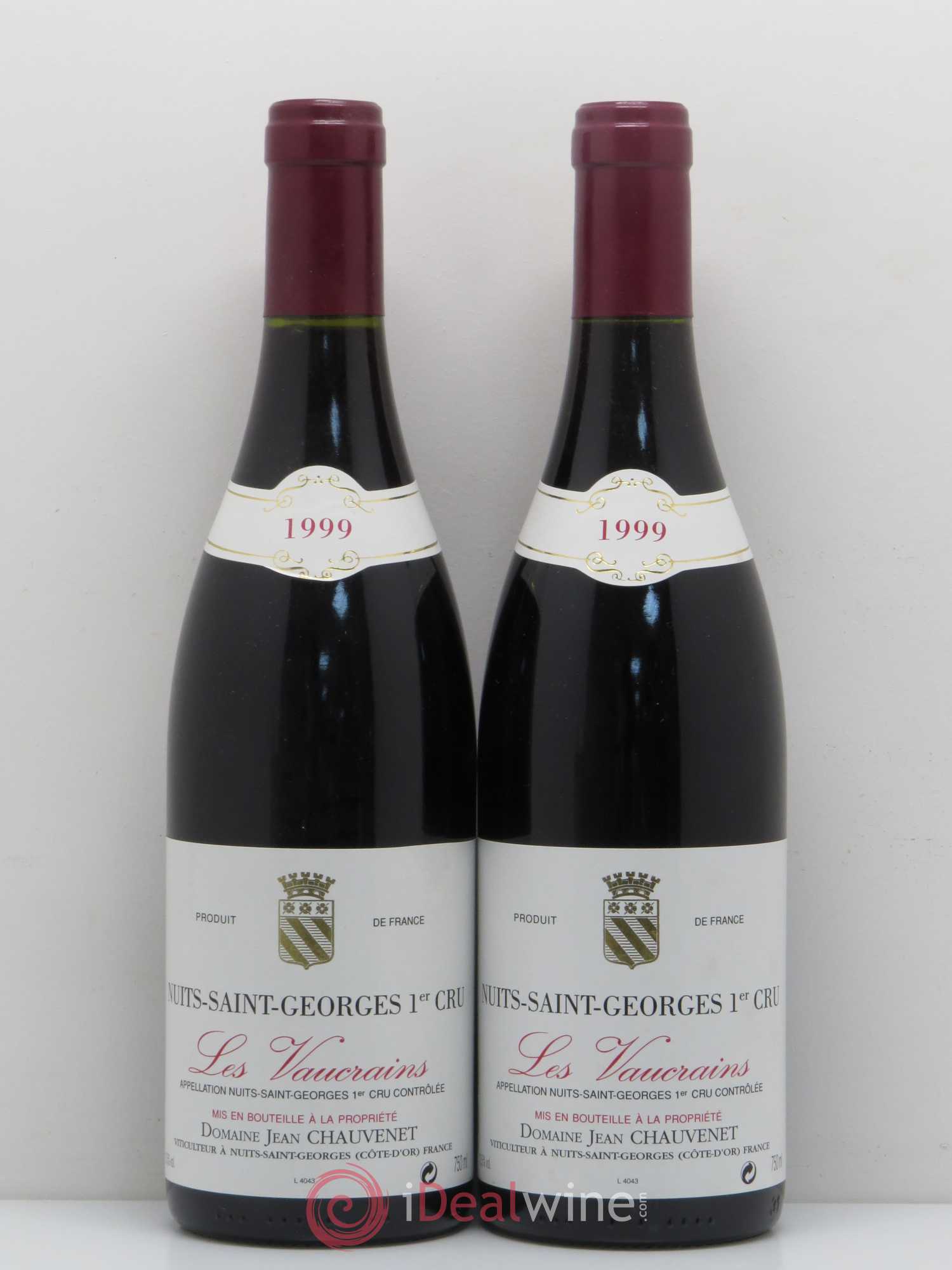 Nuits-Saint-Georges 1er Cru Les Vaucrains Domaine Jean Chauvenet 1999 - Posten von 2 Flaschen - 0