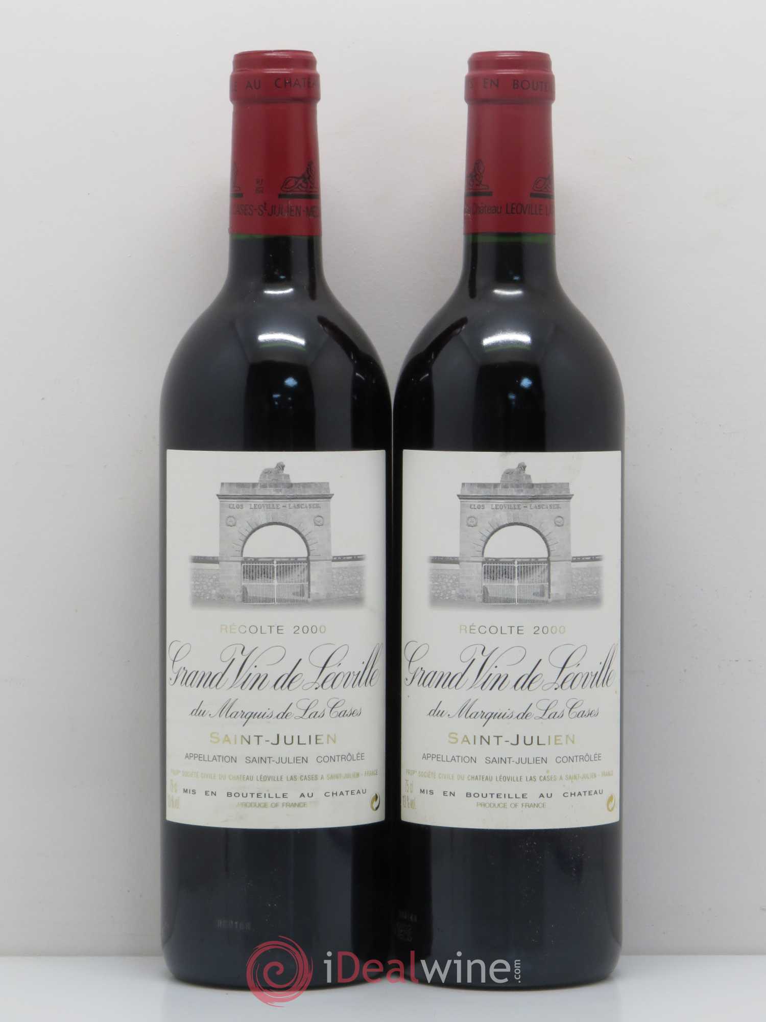 Château Léoville Las Cases 2ème Grand Cru Classé 2000 - Lot de 2 bouteilles - 0
