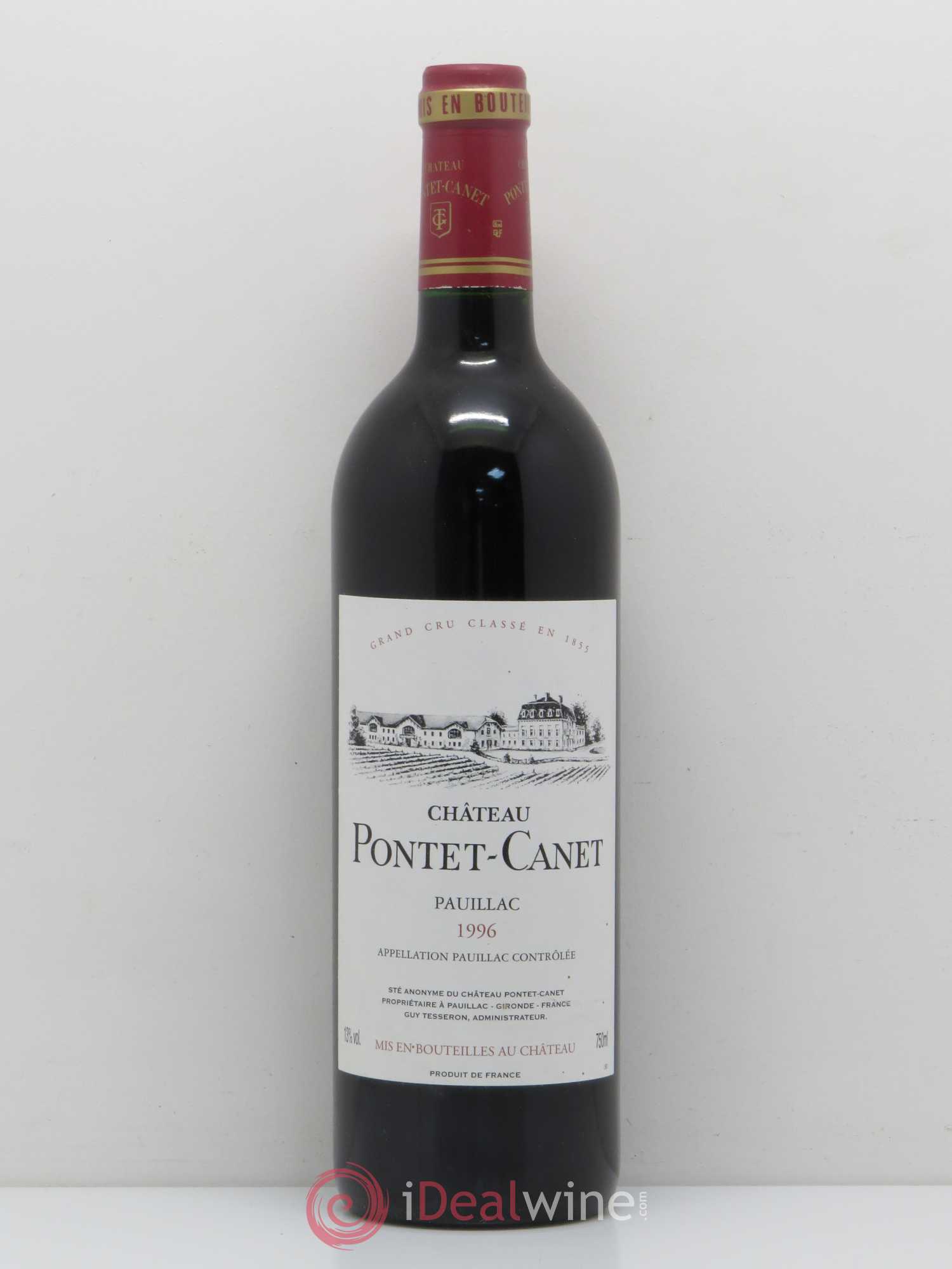 Château Pontet Canet 5ème Grand Cru Classé 1996 - Lot de 1 bouteille - 0