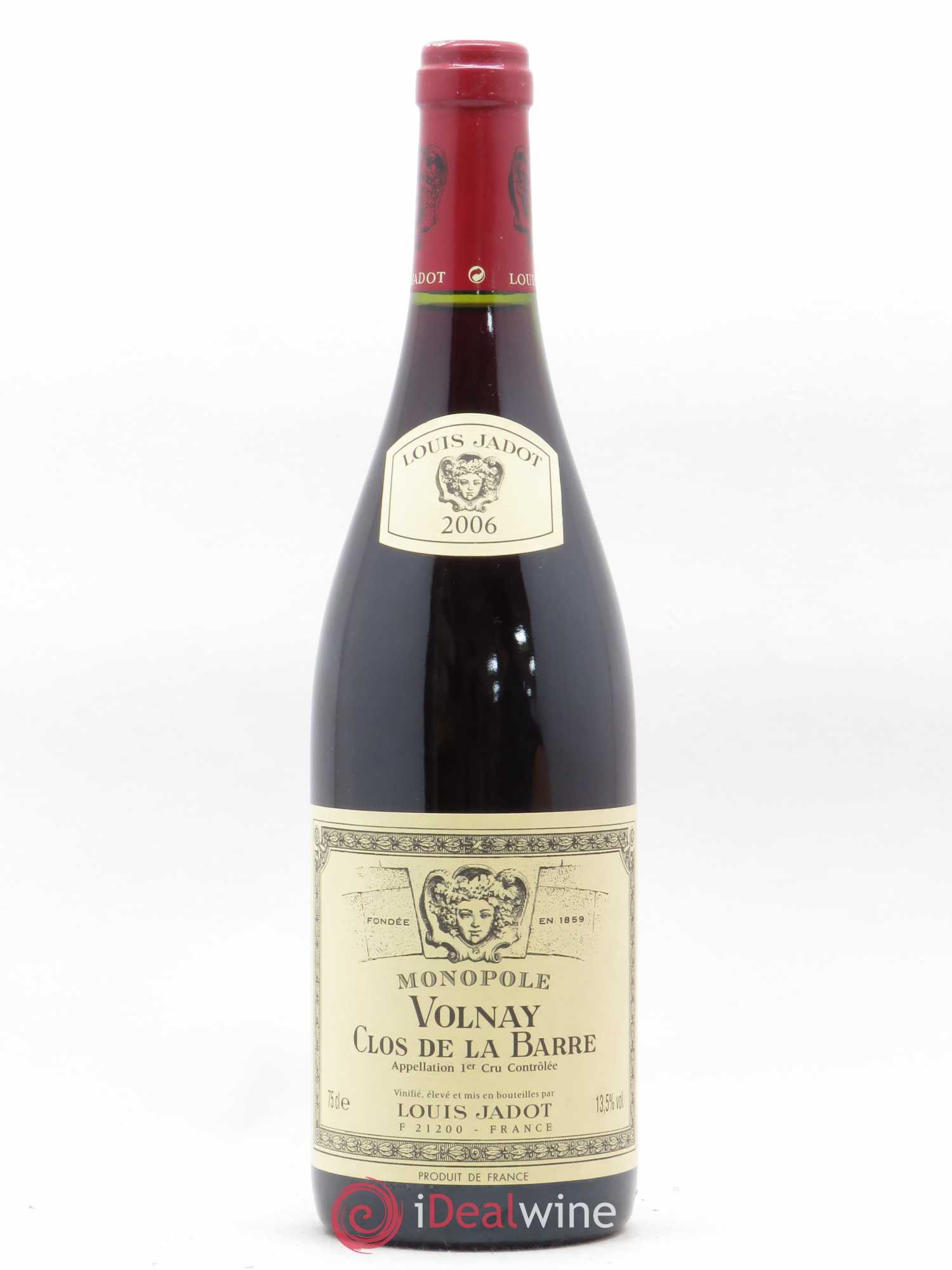 Volnay 1er Cru Clos de la Barre Monopole Maison Louis Jadot 2006 - Lot de 1 bouteille - 0