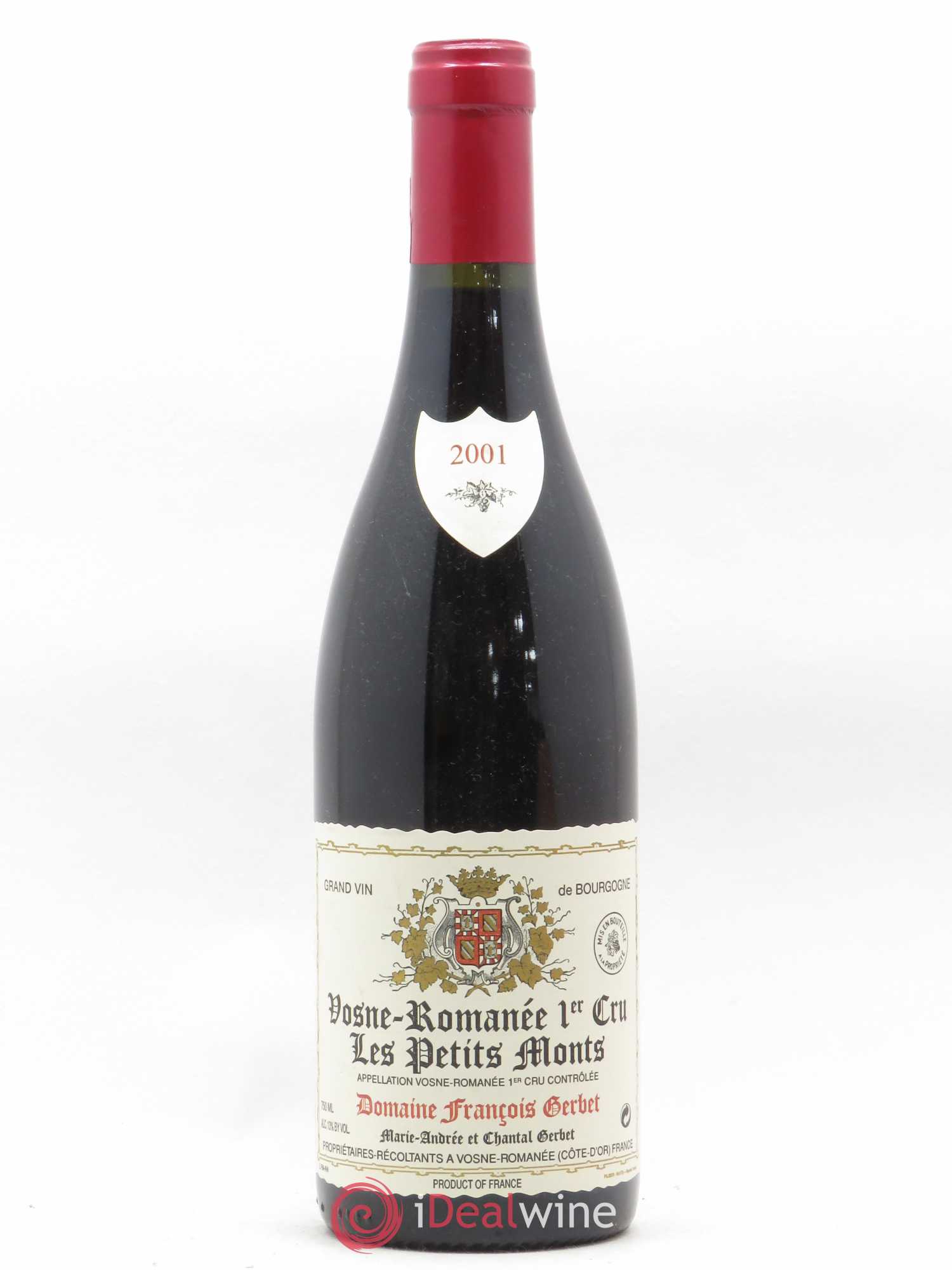 Vosne-Romanée 1er Cru Les Petits Monts François Gerbet 2001 - Posten von 1 Flasche - 0
