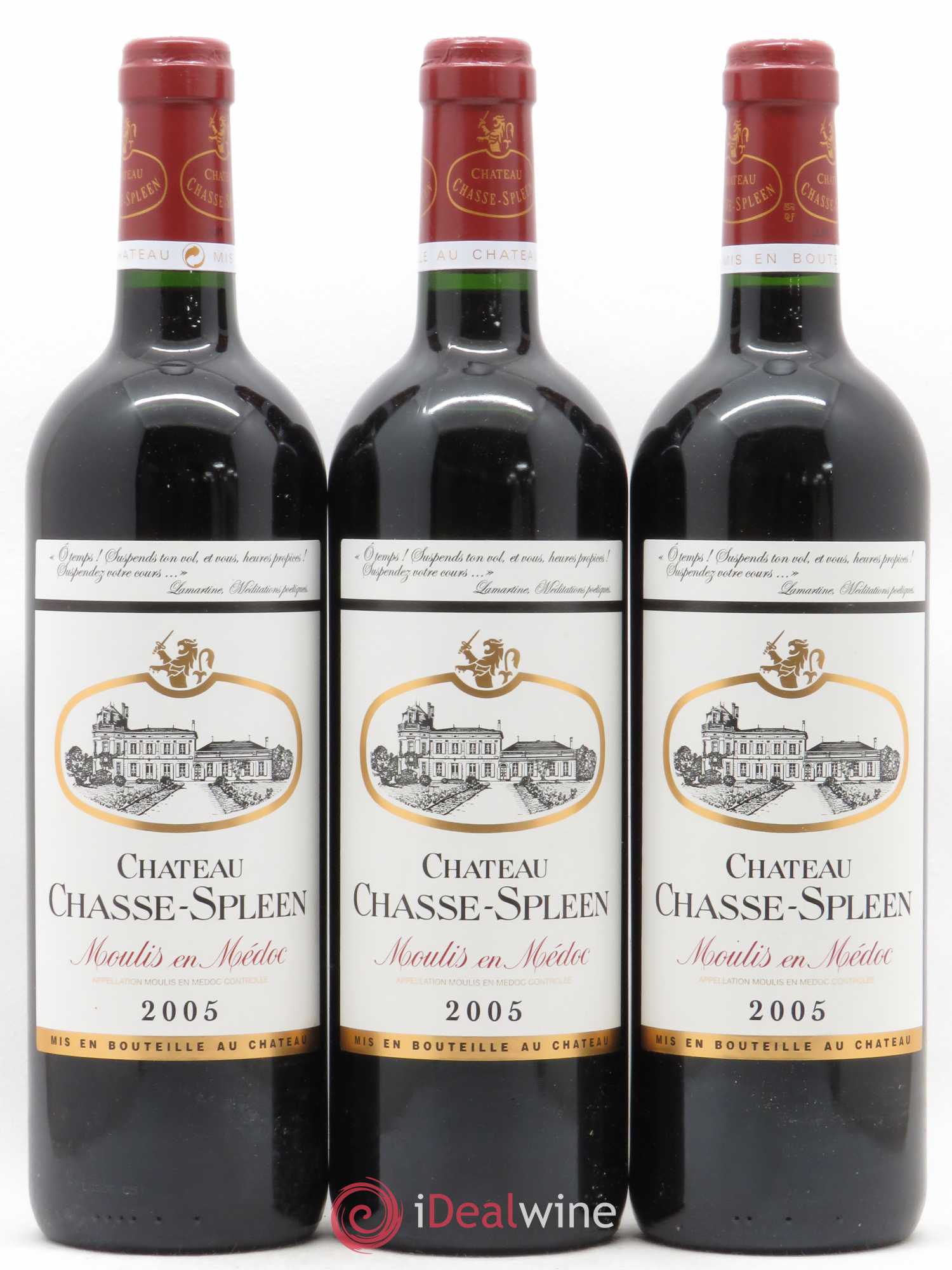 Château Chasse Spleen 2005 - Lot de 3 bouteilles - 0