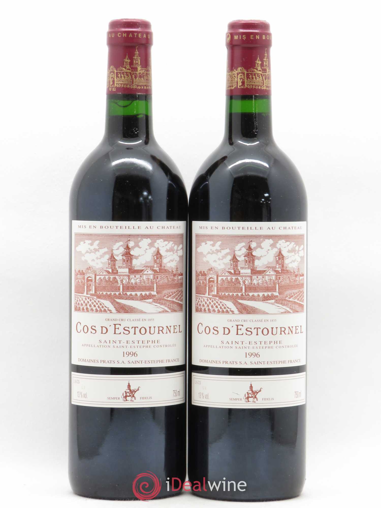 Cos d'Estournel 2ème Grand Cru Classé 1996 - Lot de 2 bouteilles - 0