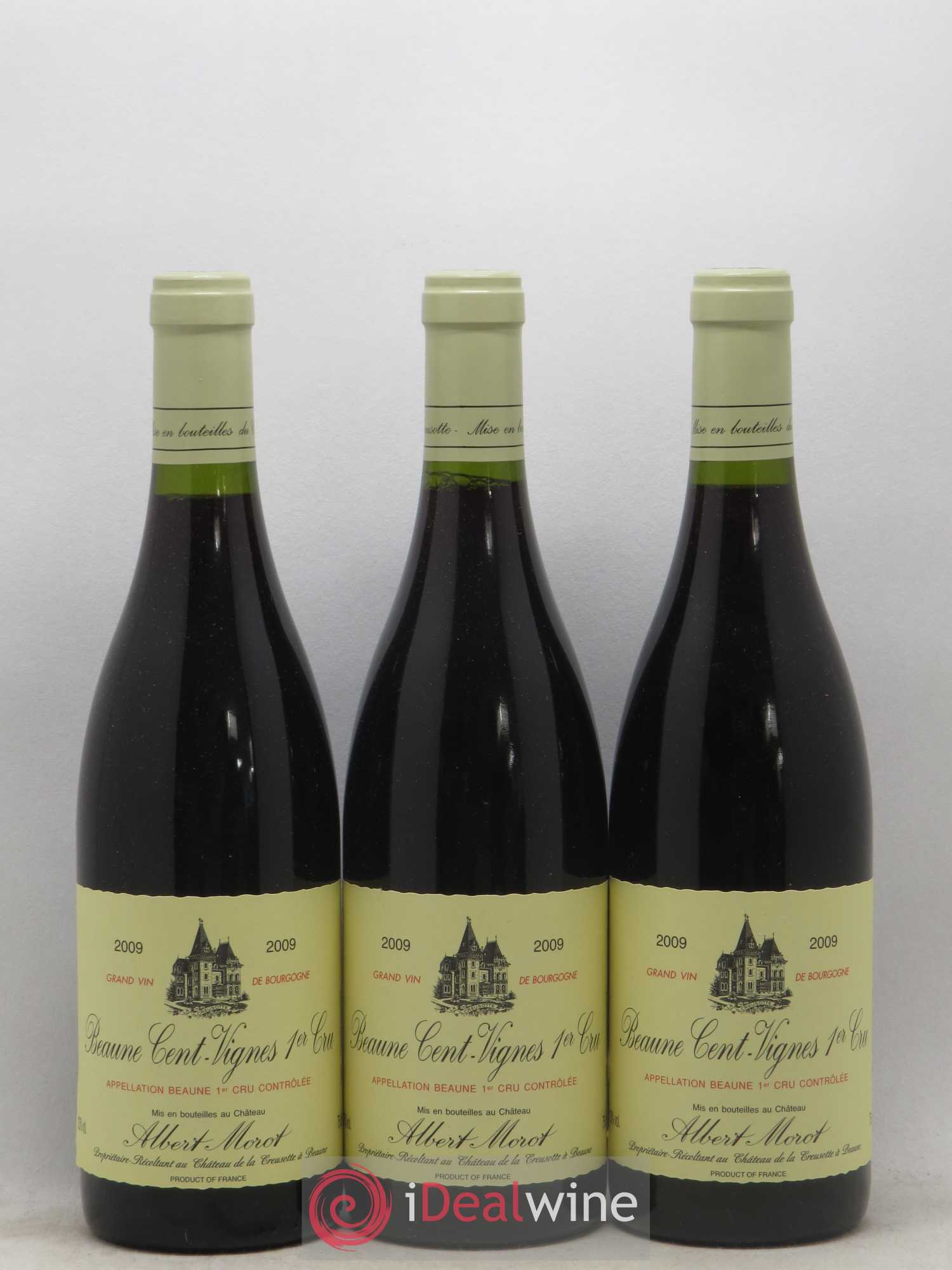 Beaune 1er Cru Cents Vignes A. Morot 2009 - Posten von 3 Flaschen - 0