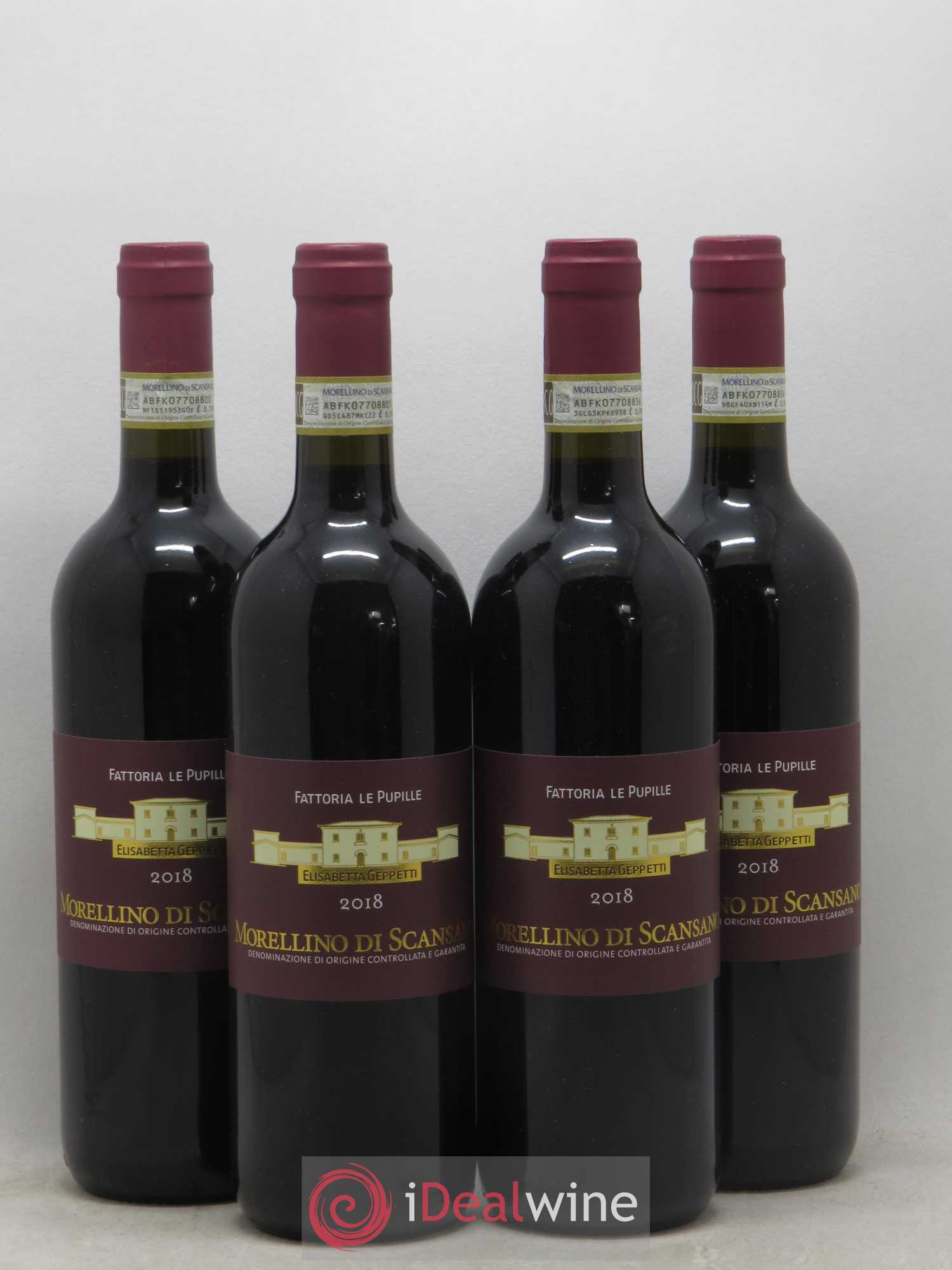 Italie Morellino di Scansano Fattoria le Pupille Elisabetta Geppetti (sans prix de réserve) 2018 - Posten von 4 Flaschen - 0