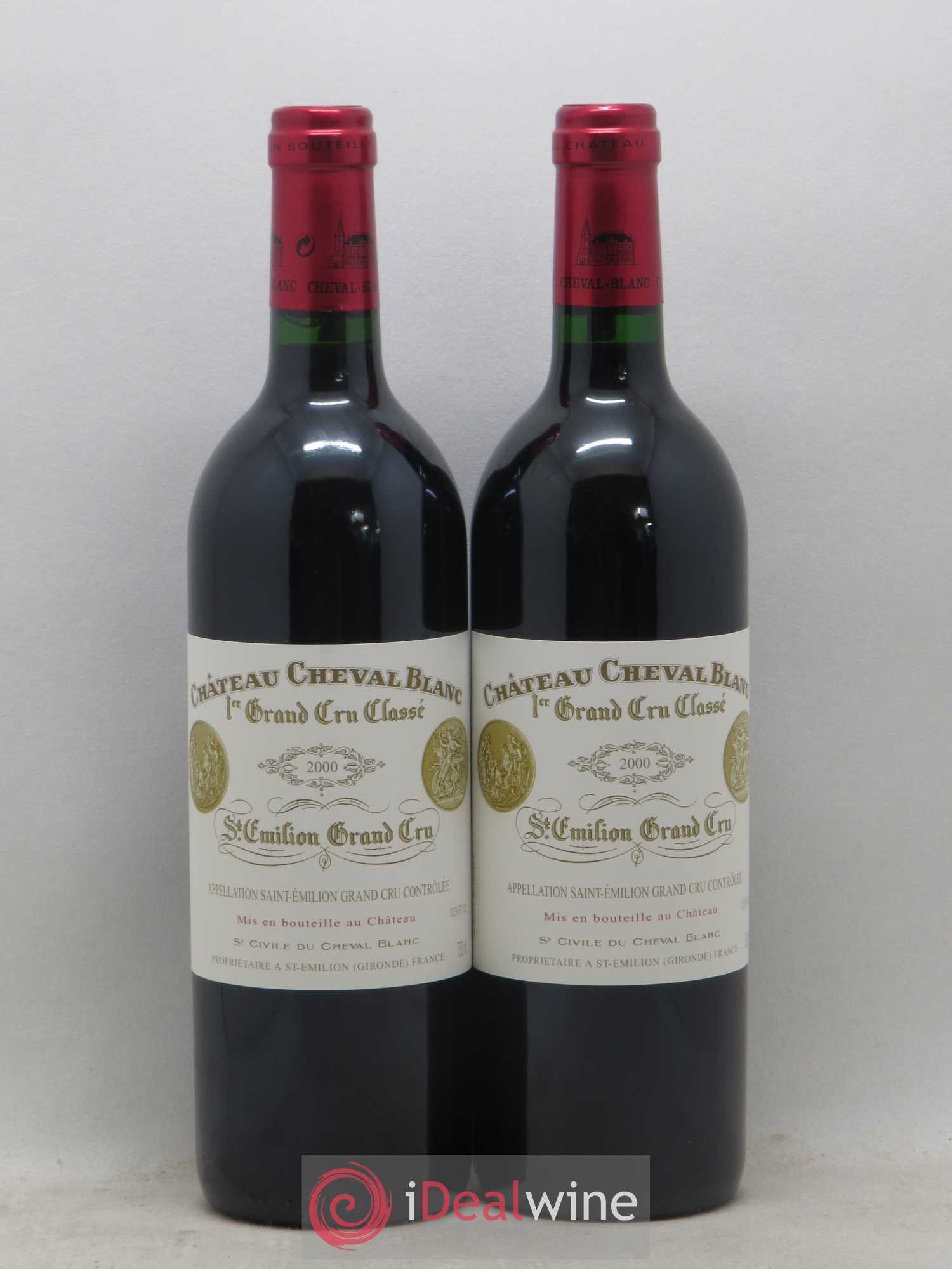 Château Cheval Blanc 1er Grand Cru Classé A 2000 - Lot de 2 bouteilles - 0