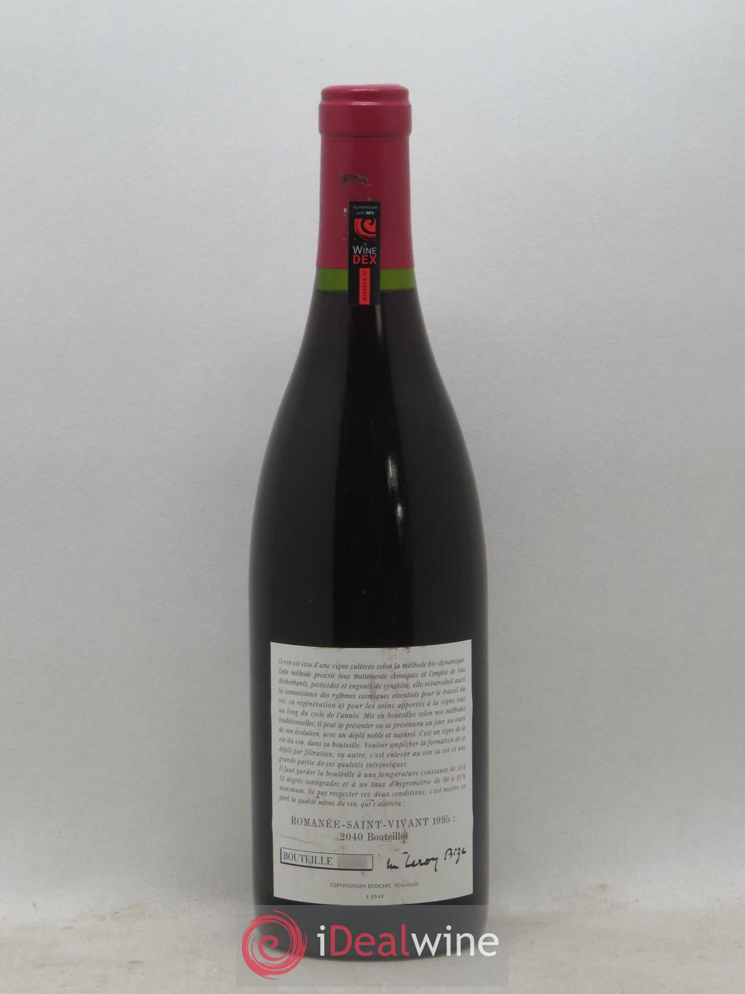 Romanée-Saint-Vivant Grand Cru Leroy (Domaine) 1995 - Lot de 1 bouteille - 1