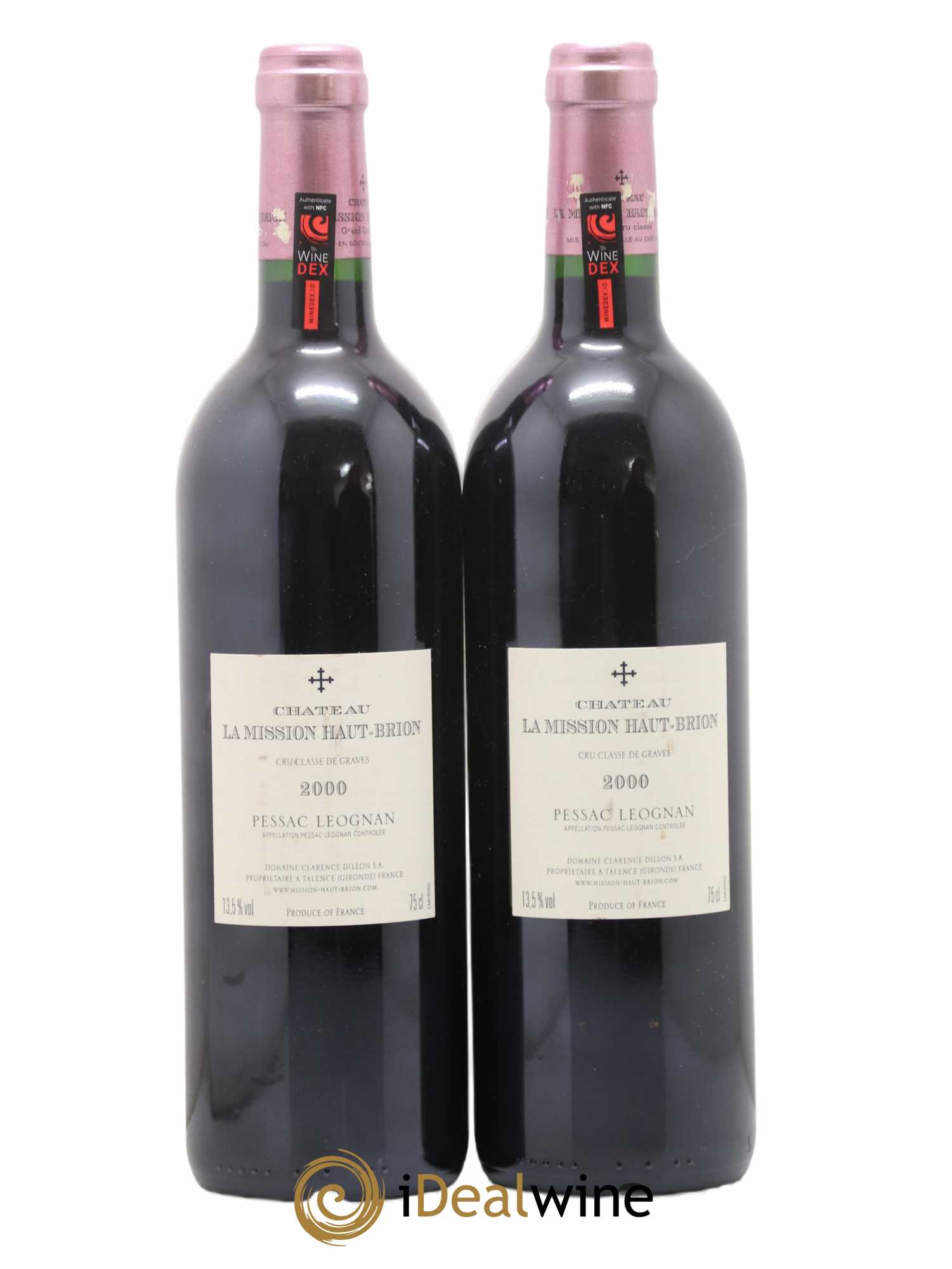 Château la Mission Haut-Brion Cru Classé de Graves 2000 - Lot de 2 bouteilles - 1