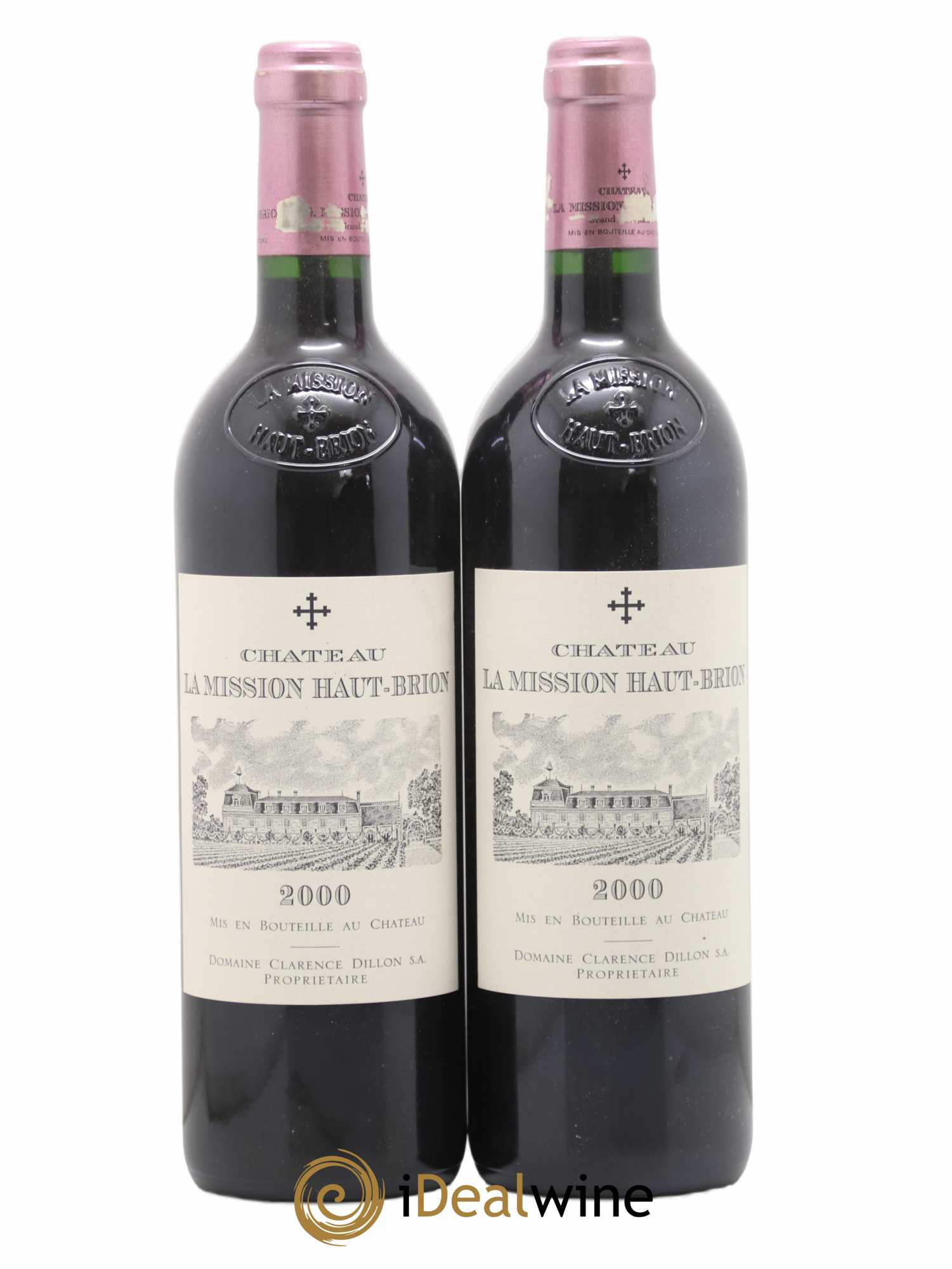 Château la Mission Haut-Brion Cru Classé de Graves 2000 - Lot de 2 bouteilles - 0