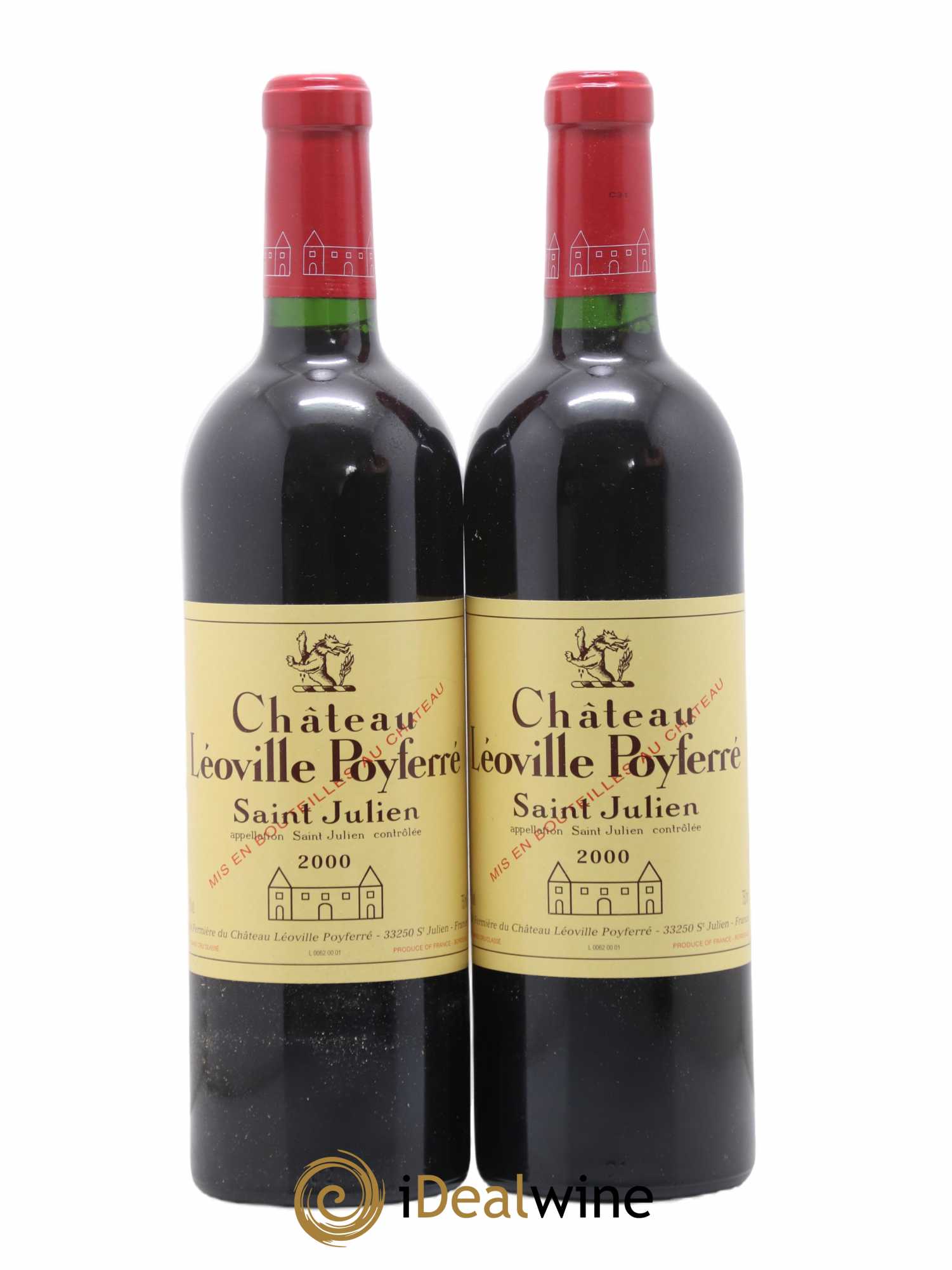 Château Léoville Poyferré 2ème Grand Cru Classé 2000 - Lot de 2 bouteilles - 0