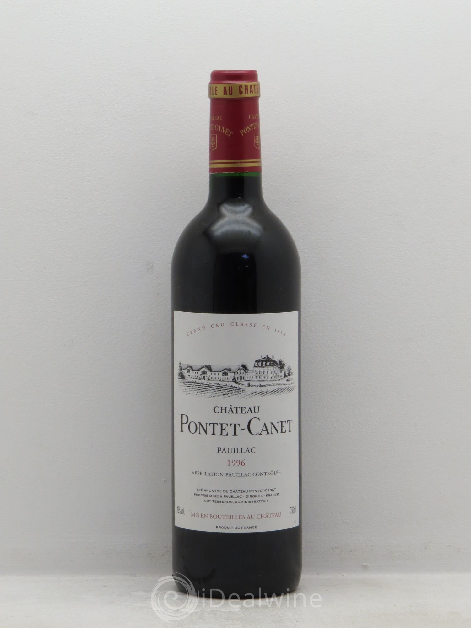 Château Pontet Canet 5ème Grand Cru Classé 1996 - Lot de 1 bouteille - 0